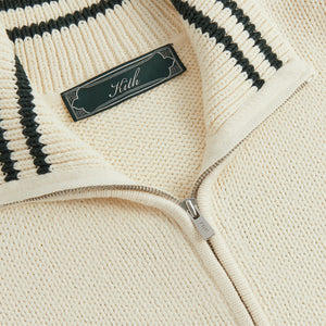 Kith Wyona Full Zip Varsity Sweater - Sandrift
