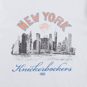 Kith for the New York Knicks Skyline L/S Vintage Tee - White