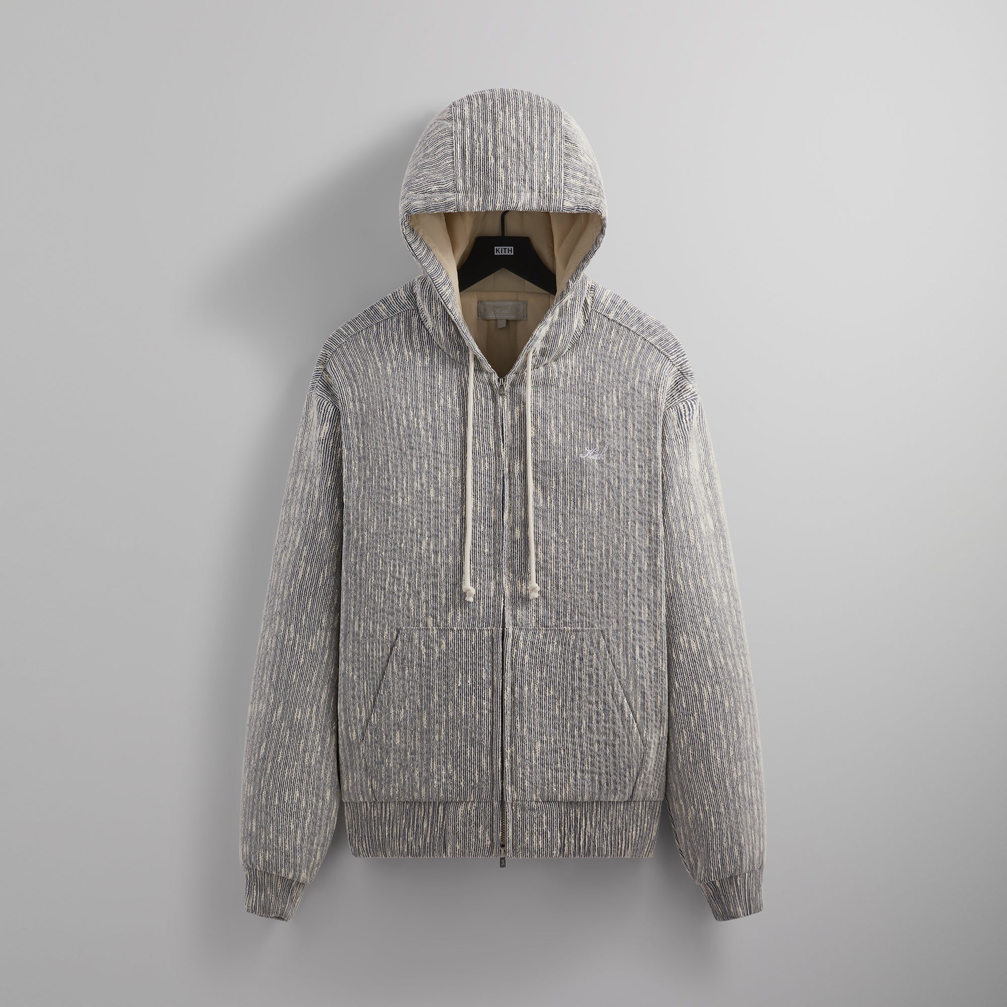 Kith Slub Boucle Sierra Hoodie - Ink – Kith Canada