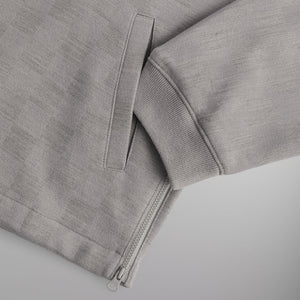 Kith Double Knit Davis Quarter Zip Pullover - Concrete