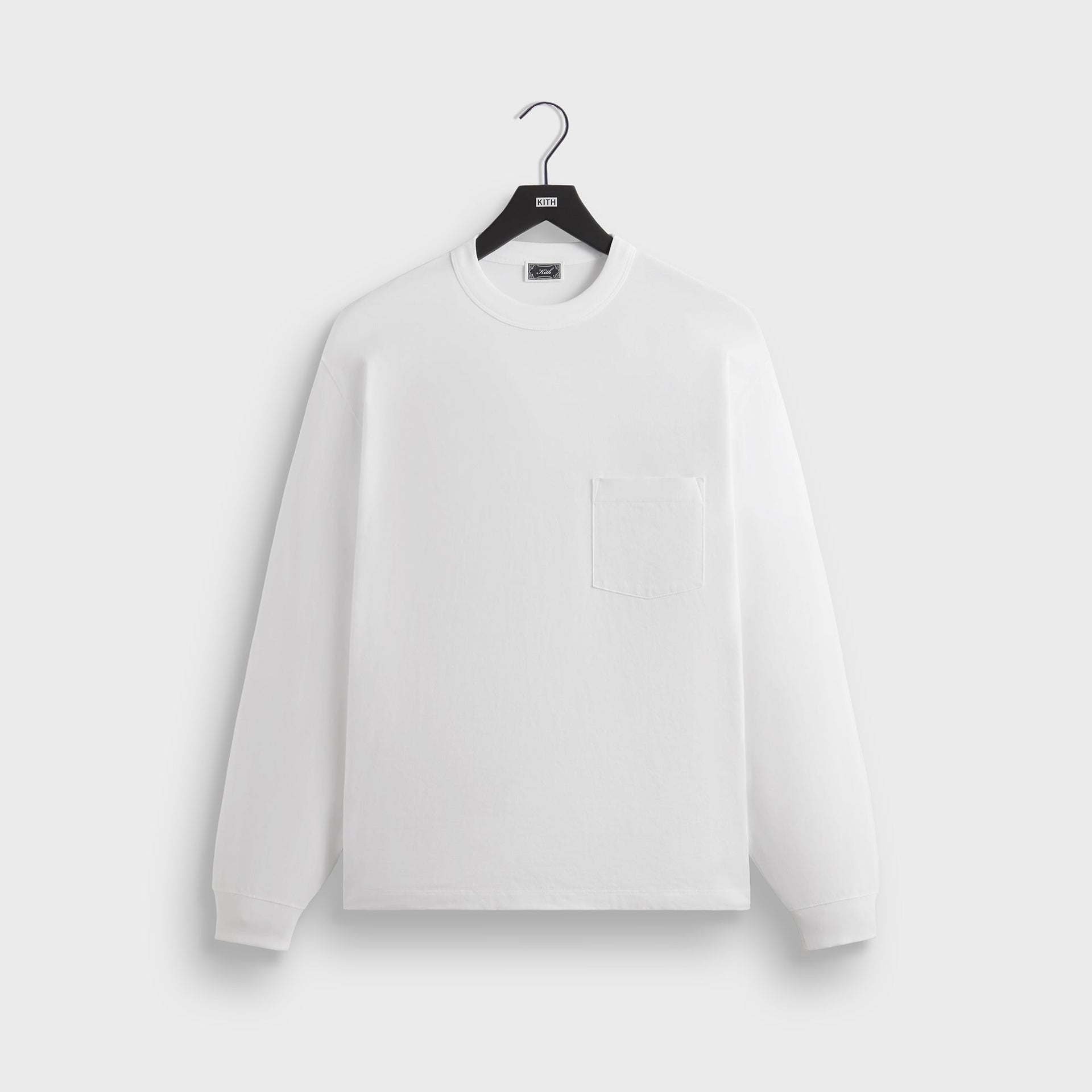 Kith Long Sleeve Leonard Pocket Tee in White