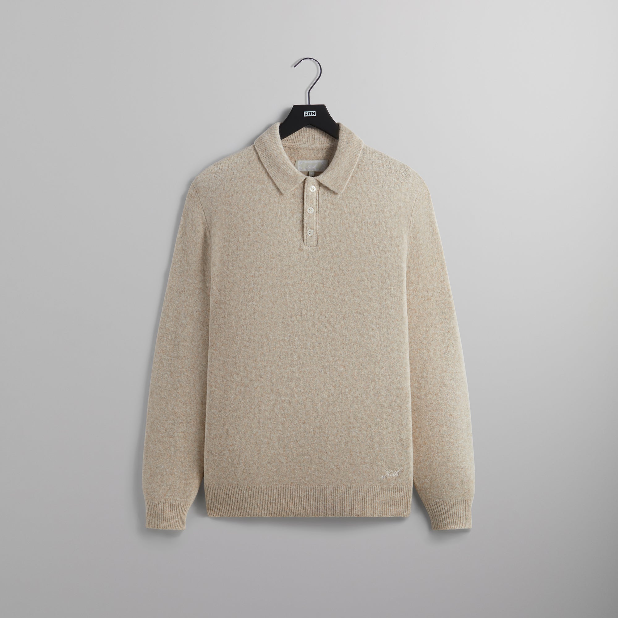 Kith Boucle Harmon Rugby Pullover Sweater - Carabiner Heather