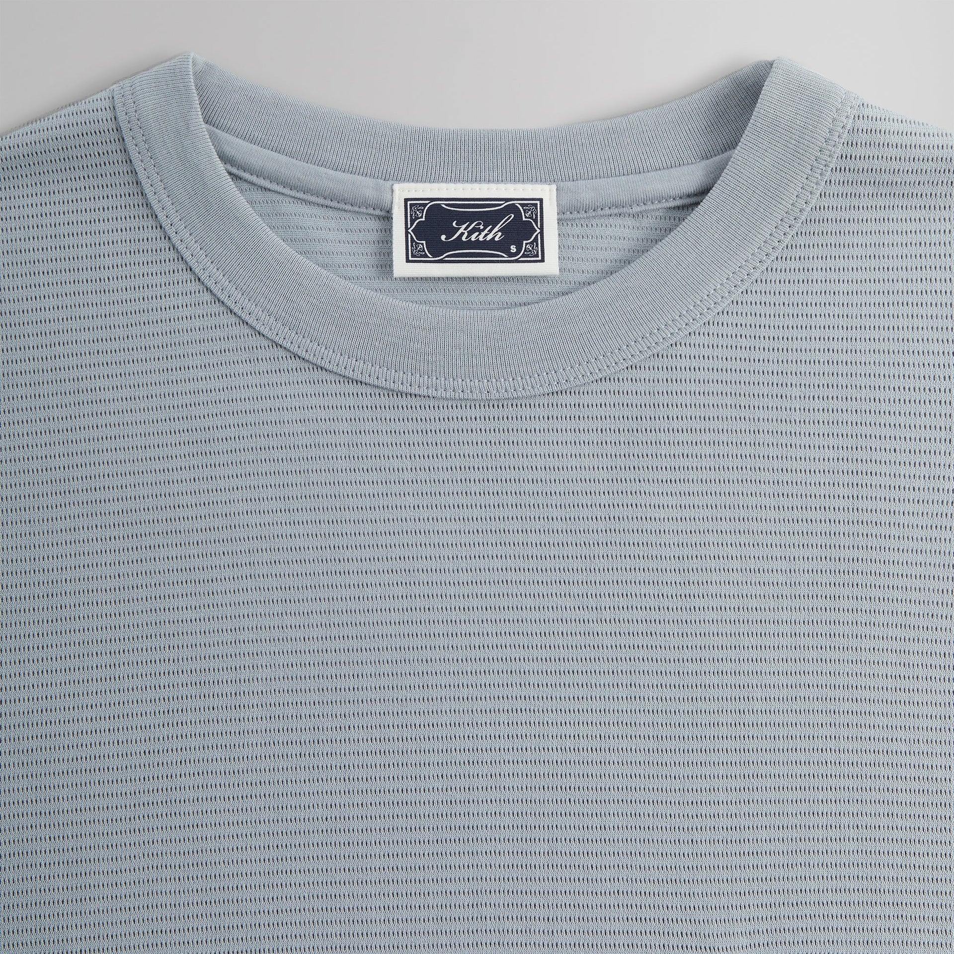 Kith Pointelle Mesh Leonard Pocket Tee - Light Indigo