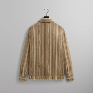 Kith Mixed Stripe Tweed Boxy Collared Overshirt - Creme PH – Kith Canada