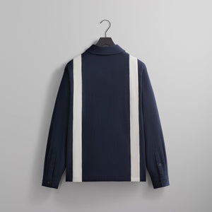 Kith Seersucker Long Sleeve Boxy Collared Overshirt - Nocturnal