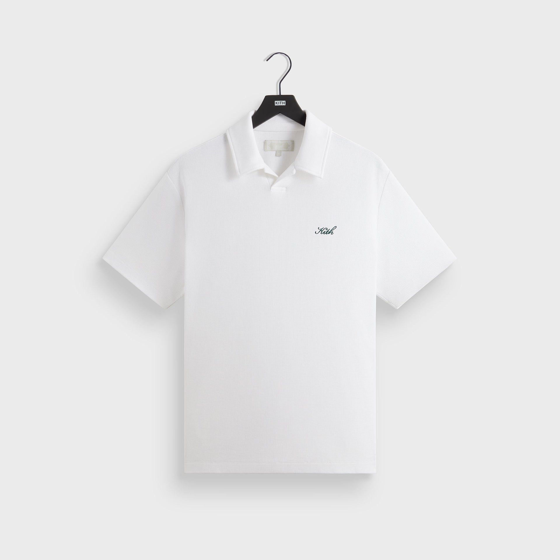 Kith Micro Waffle Drew Polo - White