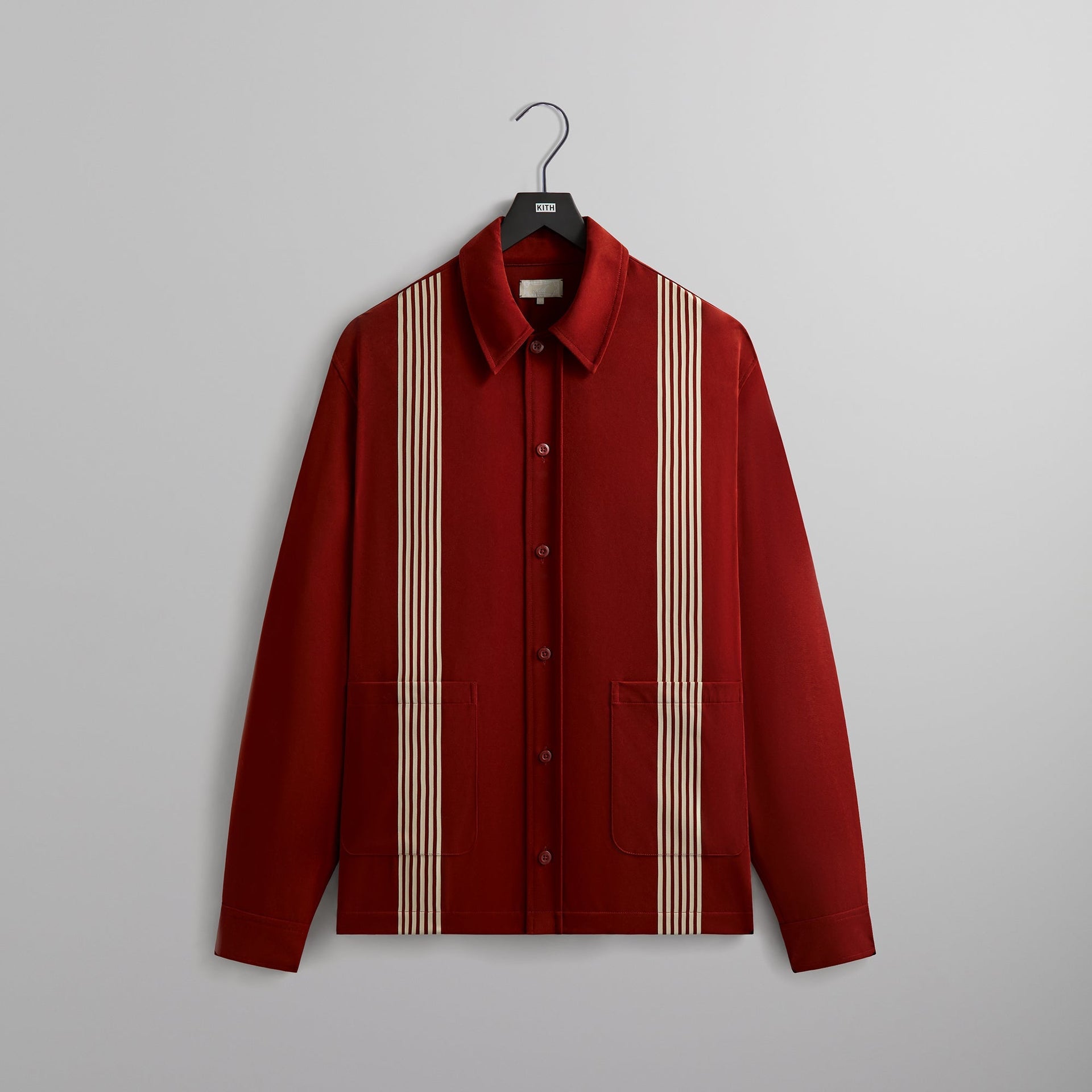 Kith Sueded Sateen Boxy Collared Overshirt - Almandine PH