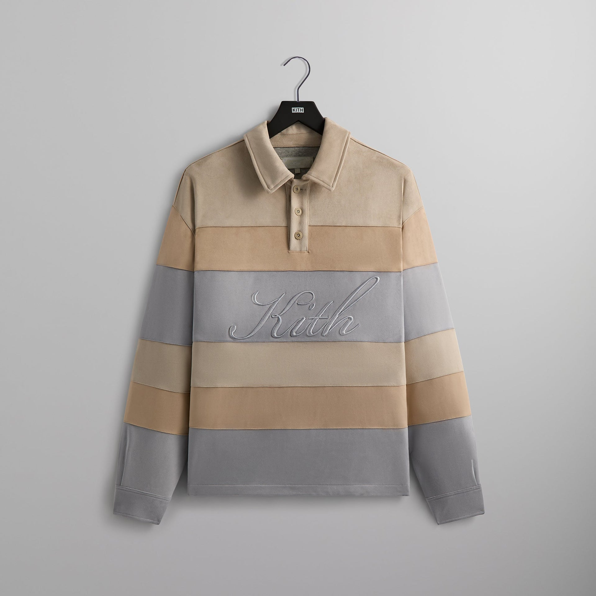 Kith Stripe Microsuede Tanner Pullover - Sandrift PH