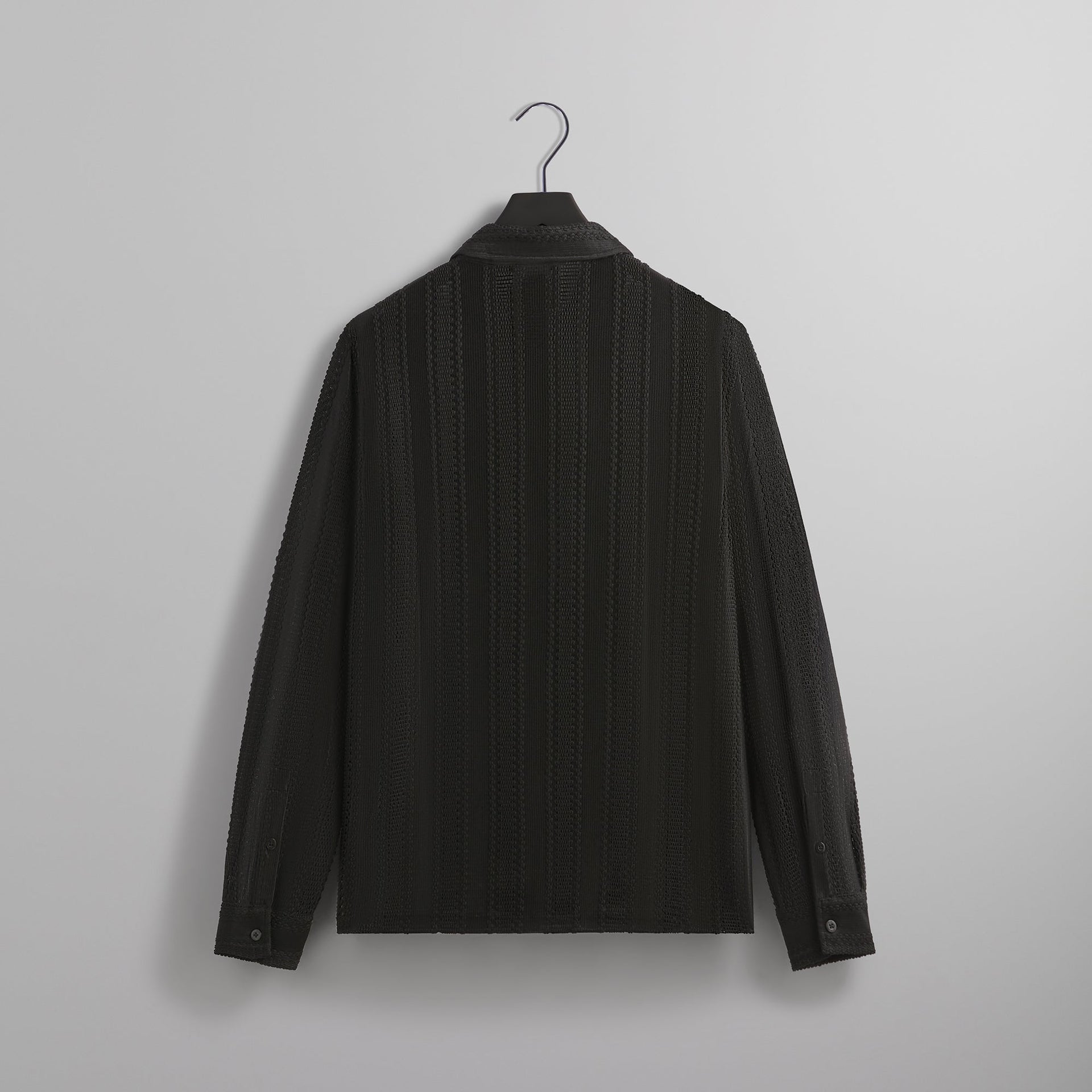 Kith Ladder Lace Boxy Collared Overshirt - Black