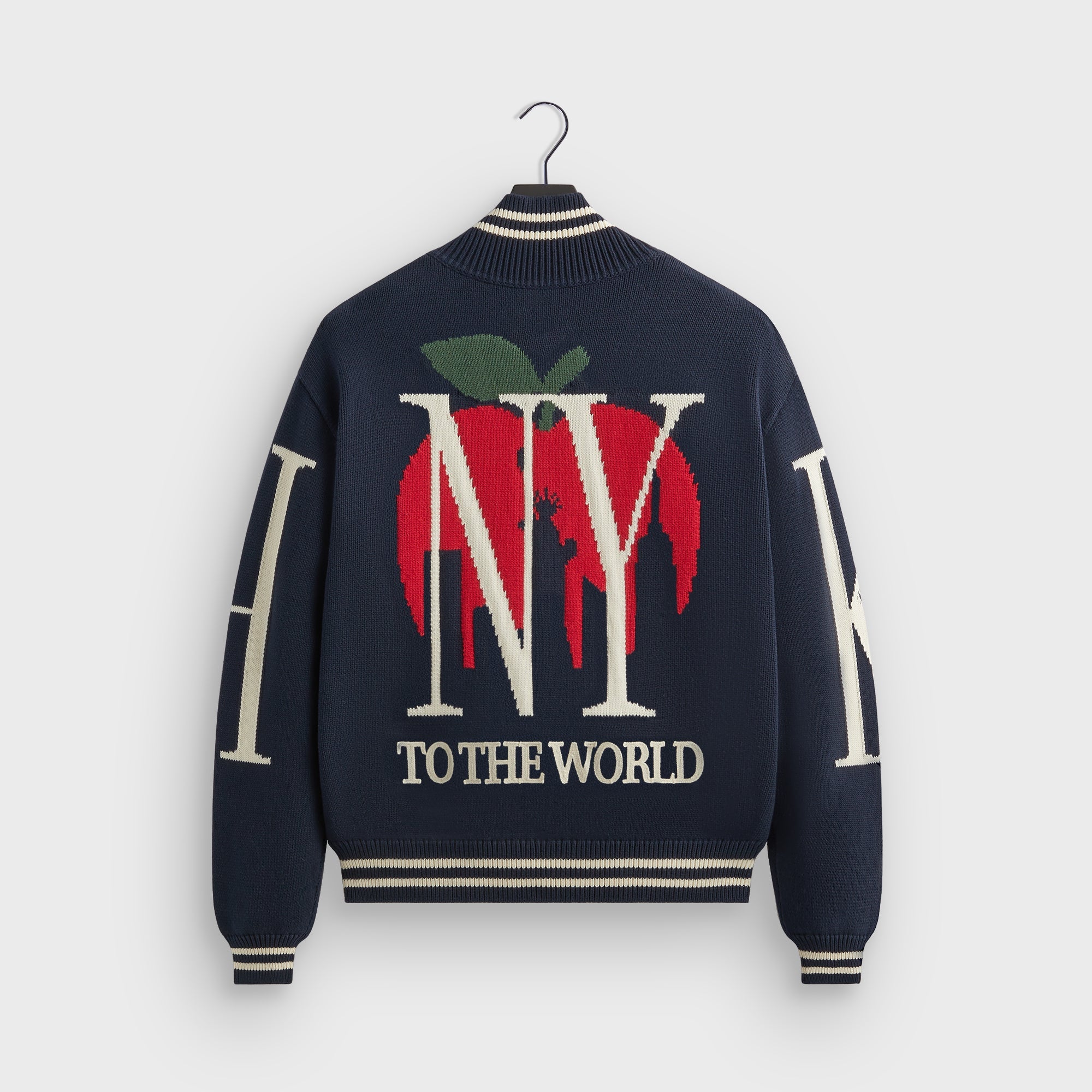 Kith Big Letter New York Wyona Full Zip Sweater - Nocturnal