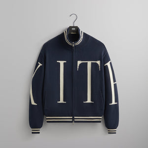 Kith Big Letter New York Wyona Full Zip Sweater - Nocturnal