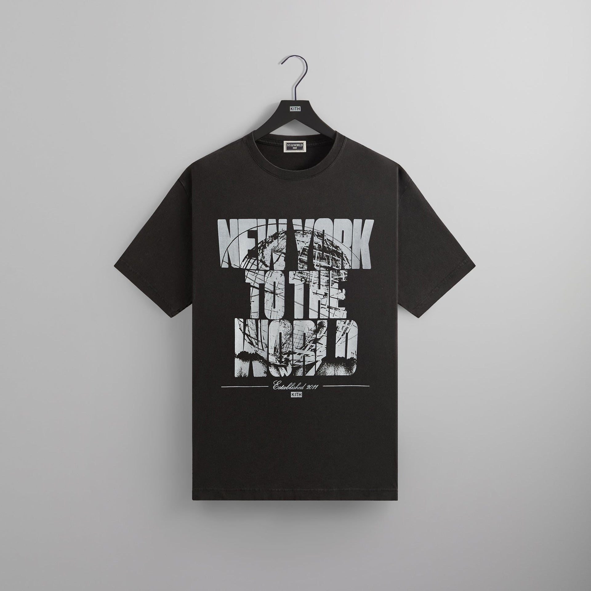 Kith NY to the World Unisphere Vintage Tee - Black