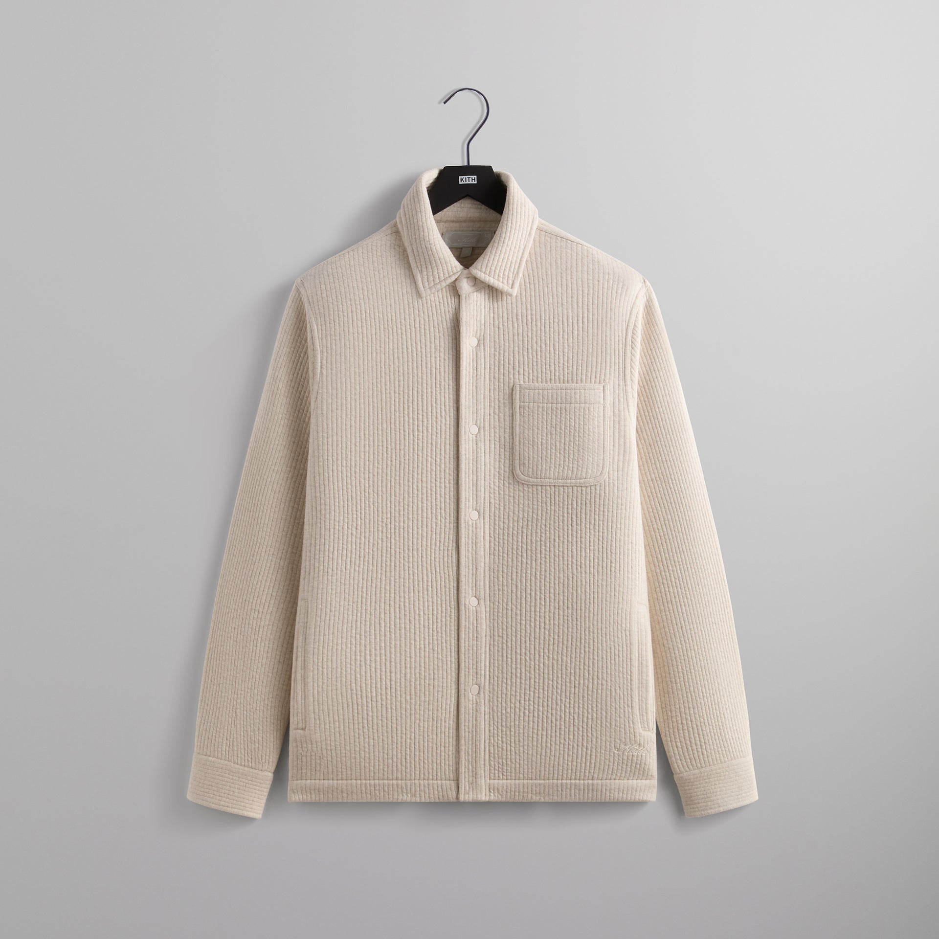 Kith Striped Interlock Ginza Shirt - Sandy Heather