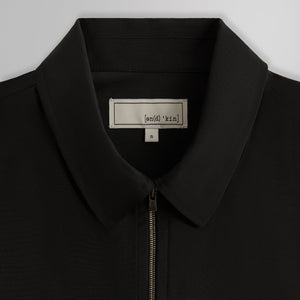 &Kin Tropical Wool Marquis Zip Up Shirt - Black PH