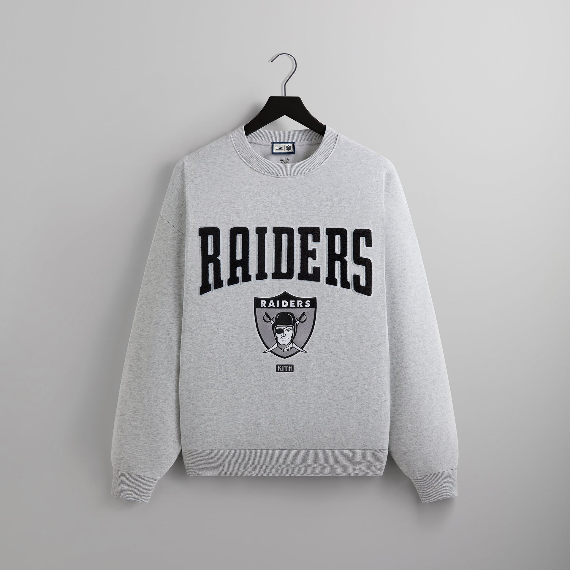 Kith & '47 for the NFL: Raiders Nelson Crewneck - Light Heather Grey