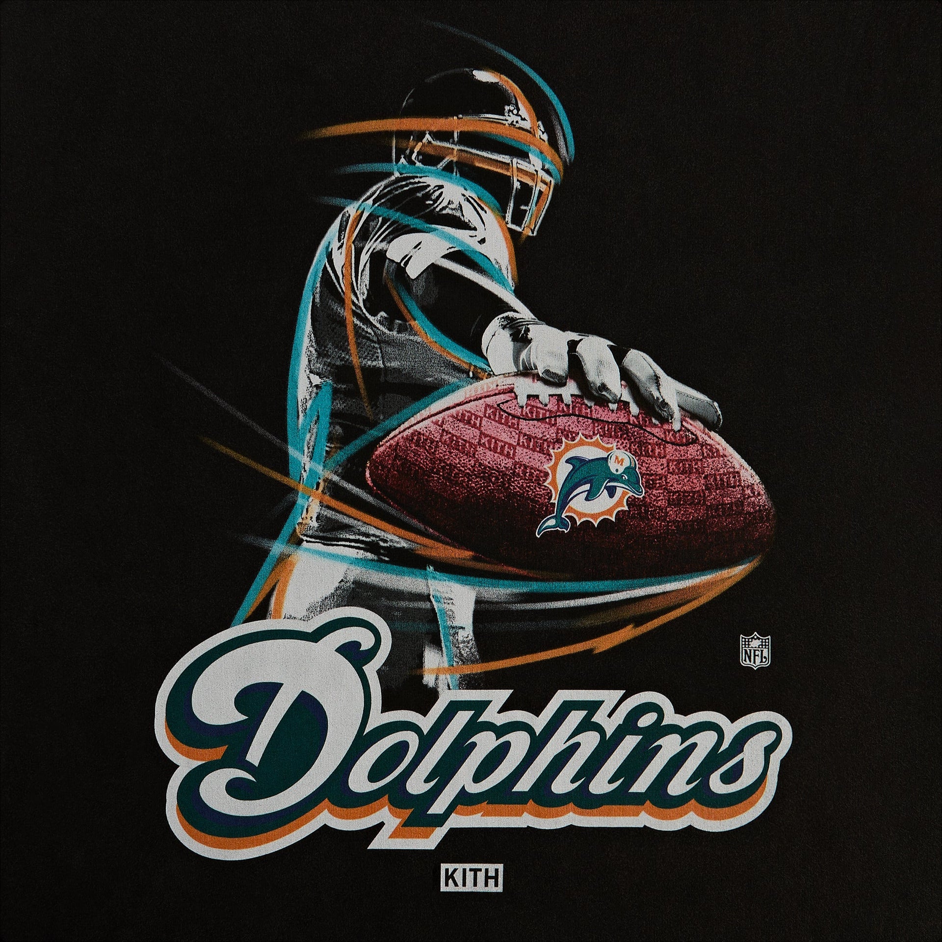 Kith & '47 for the NFL: Dolphins Vintage Long Sleeve Tee - Black