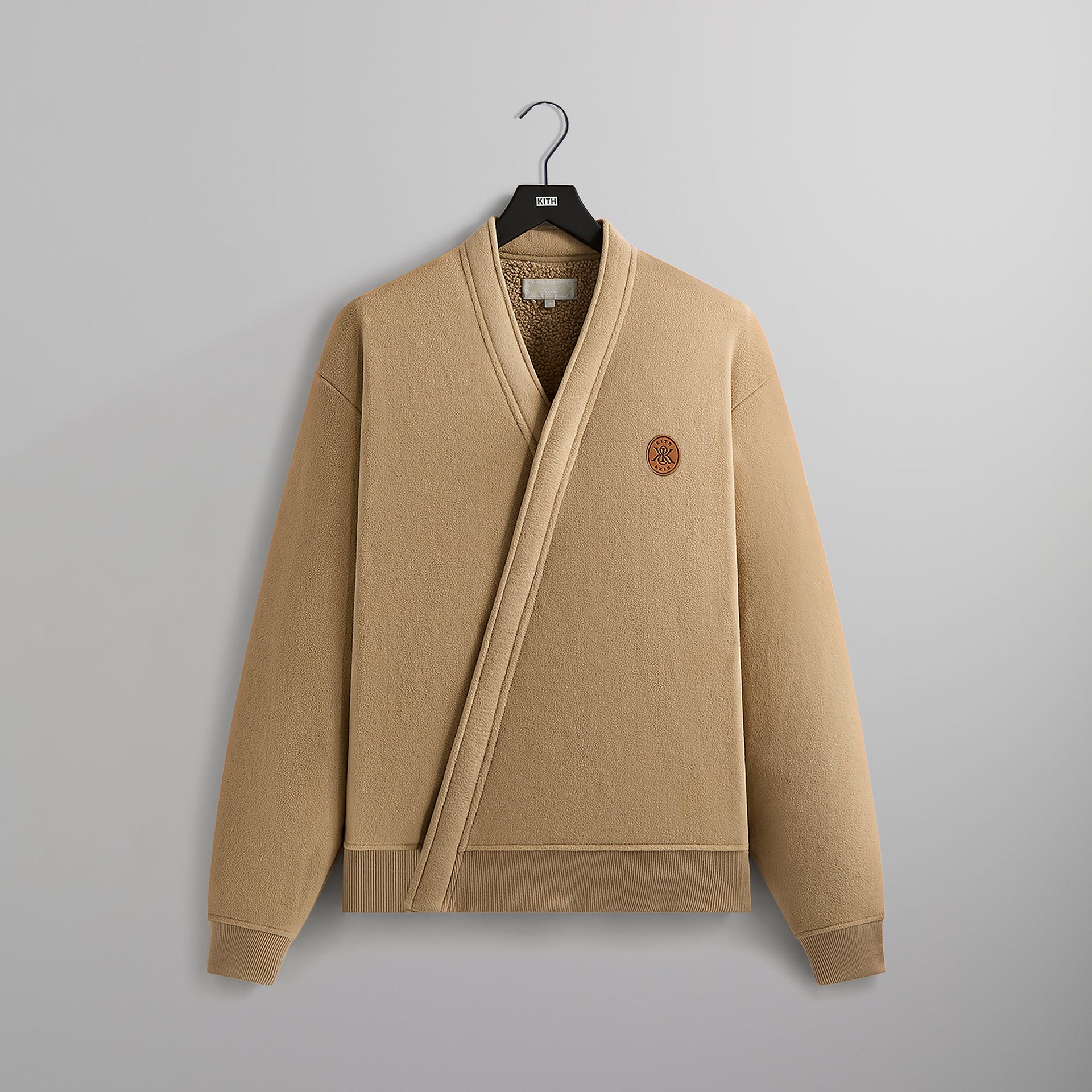 Kith Bonded Sherpa Strauss Cross Front Cardigan - Canvas