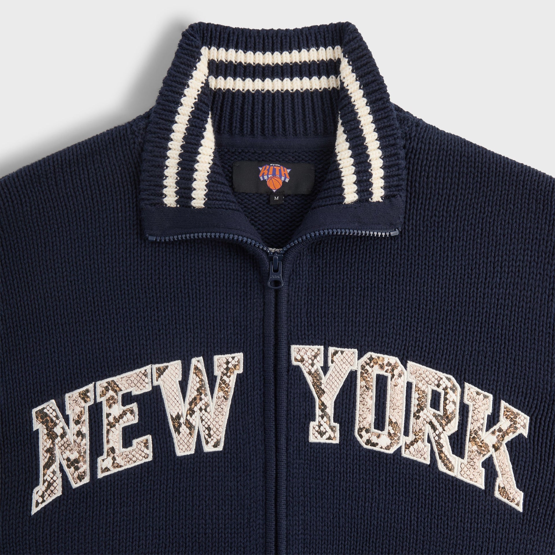 Kith for the New York Knicks Wyona Full Zip Sweater - Nocturnal