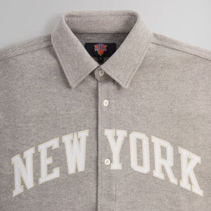 Kith for the New York Knicks Felted Jersey Apollo Shirt - Medium Heather Grey PH