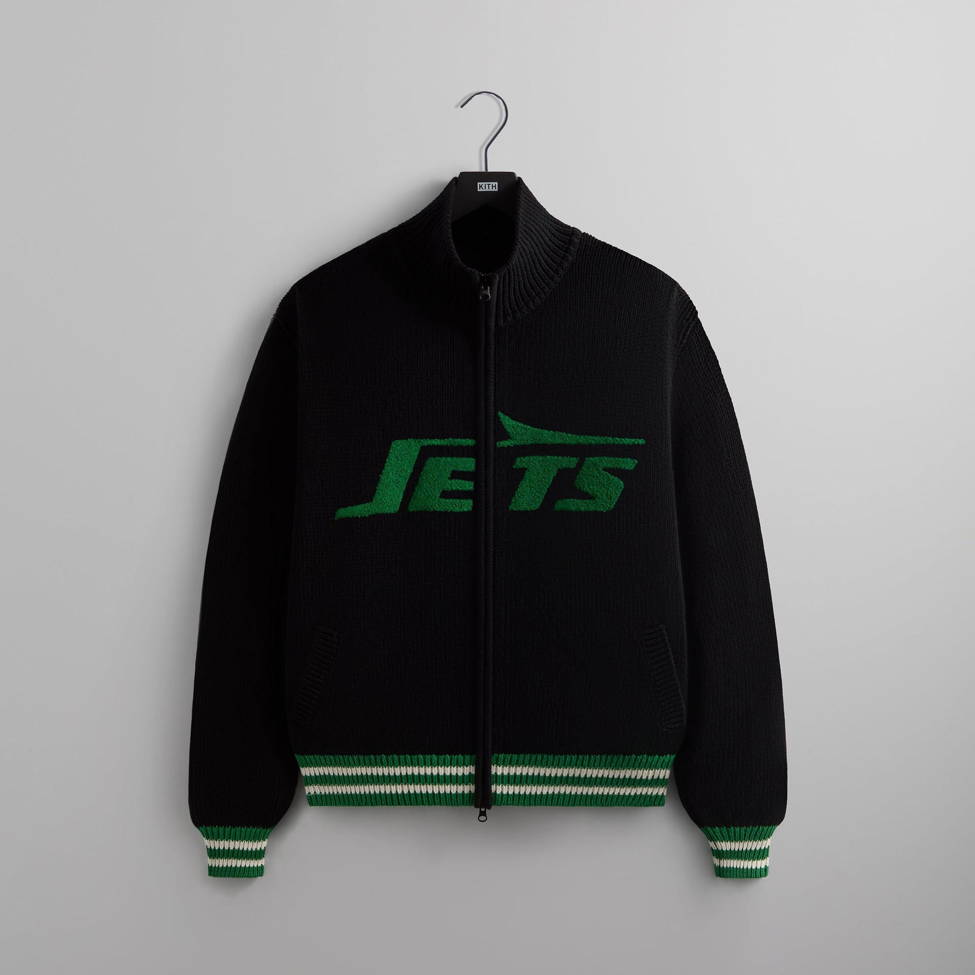 Kith & '47 for the NFL: Jets Wyona Full Zip Sweater - Black PH