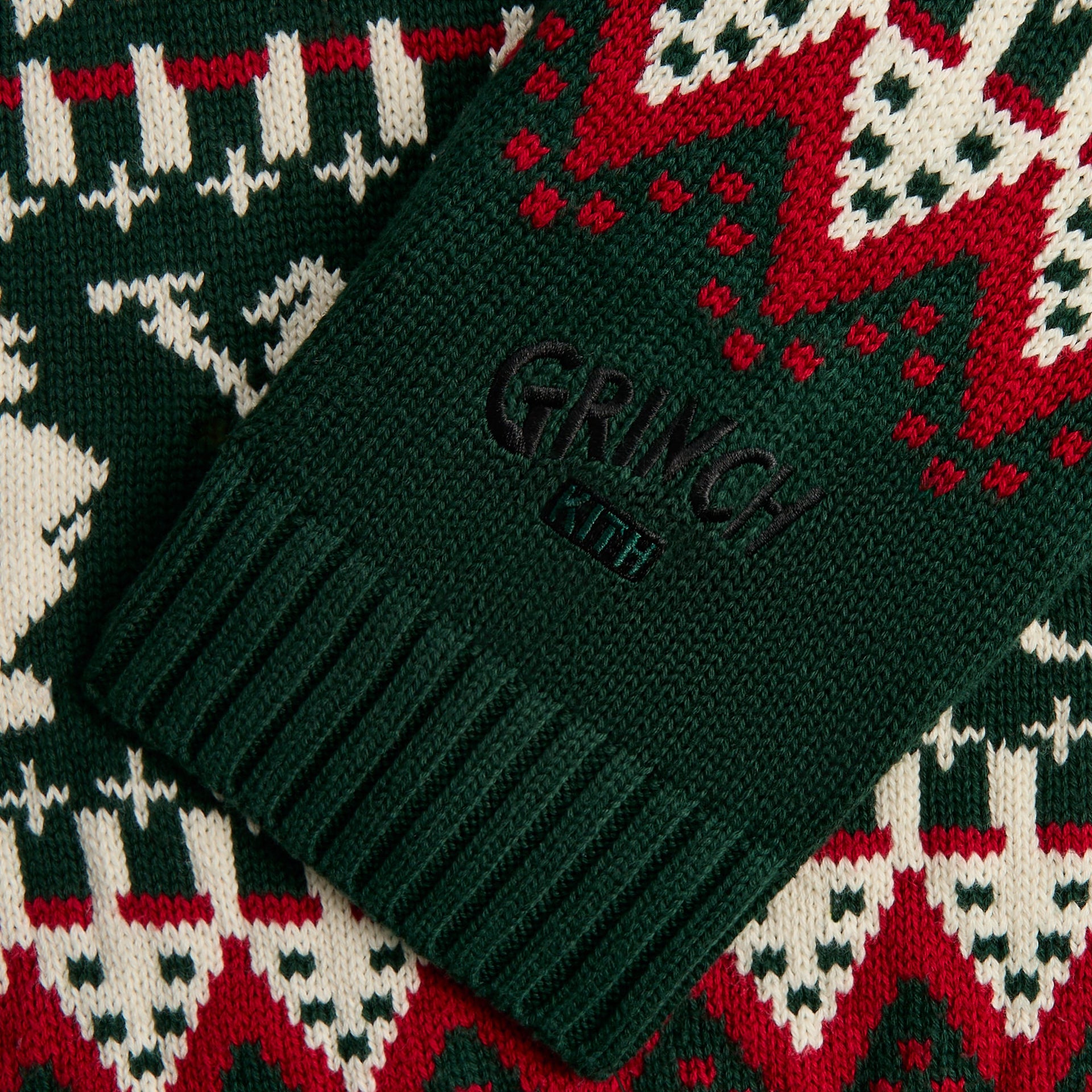 Kith for The Grinch Fair Isle Lewis Crewneck Sweater - Stadium