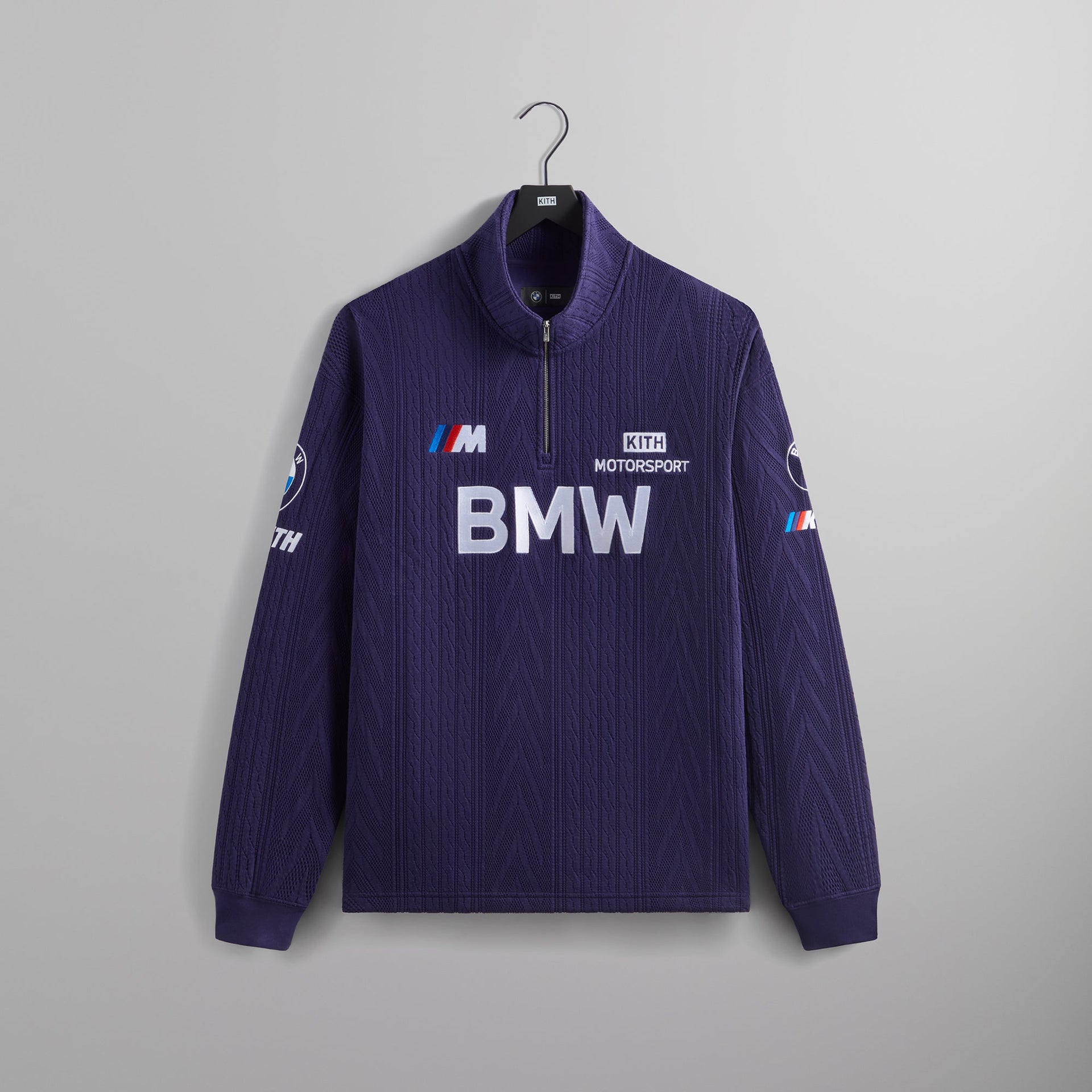 Kith for BMW Cable Fleece Quarter Zip -  Techno Violet