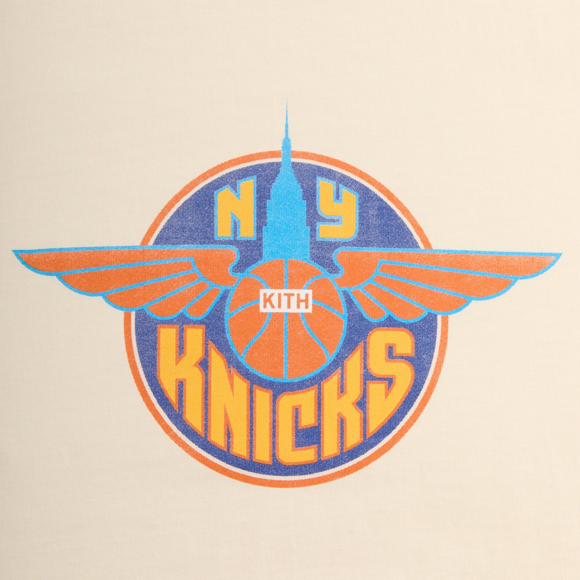 Kith for the New York Knicks Wingman Vintage Tee - Sandrift