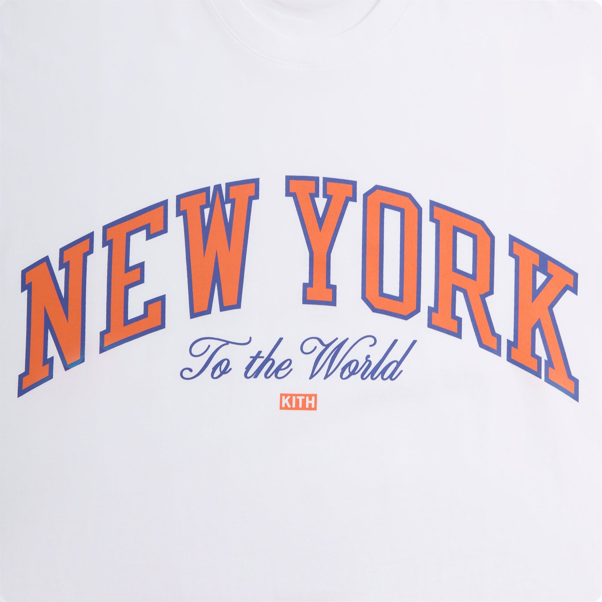 Kith for the New York Knicks New York to the World Vintage Tee - White