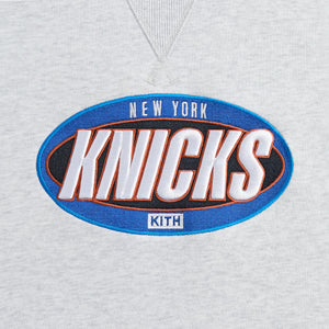 Kith for the New York Knicks Y2K Vintage Nelson Crewneck - Light Heather Grey PH