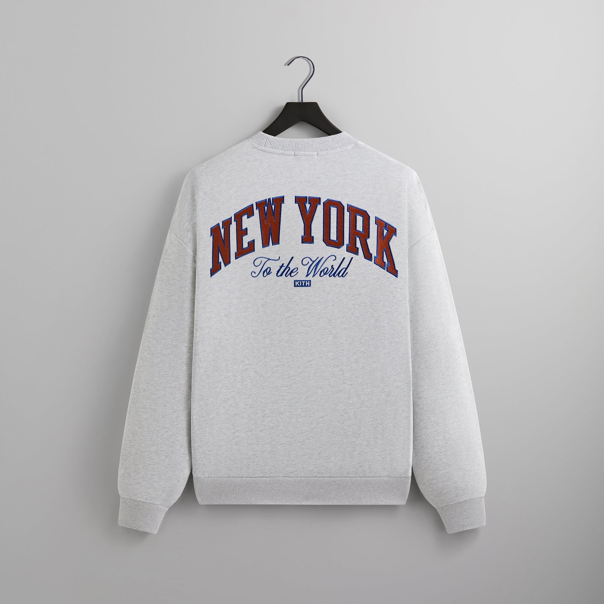 Kith for the New York Knicks Empire Vintage Nelson Crewneck - Light Heather Grey