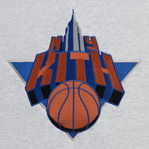 Kith for the New York Knicks Empire Vintage Nelson Crewneck - Light Heather Grey