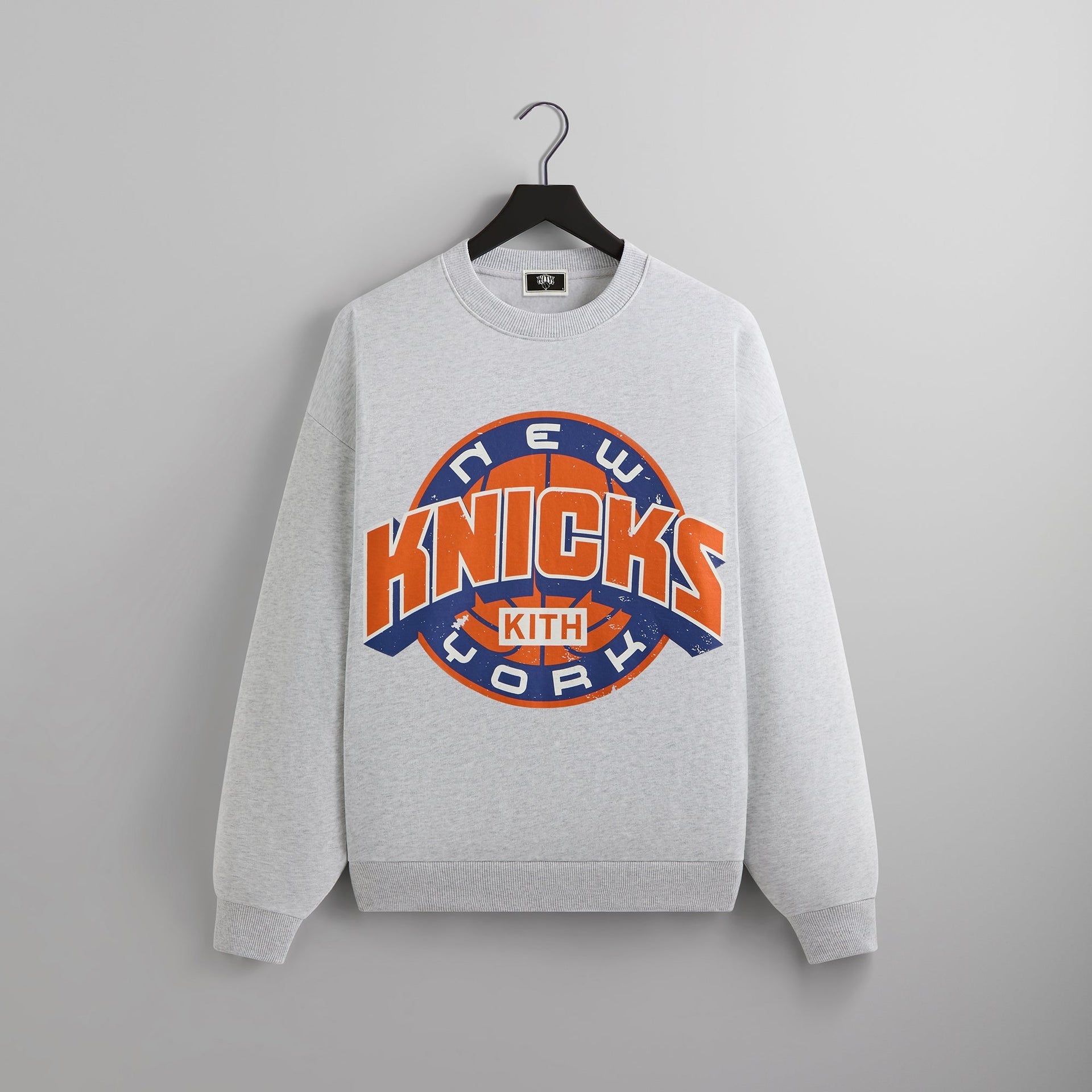 Kith for the New York Knicks Showtime Vintage Nelson Crewneck - Light Heather Grey PH