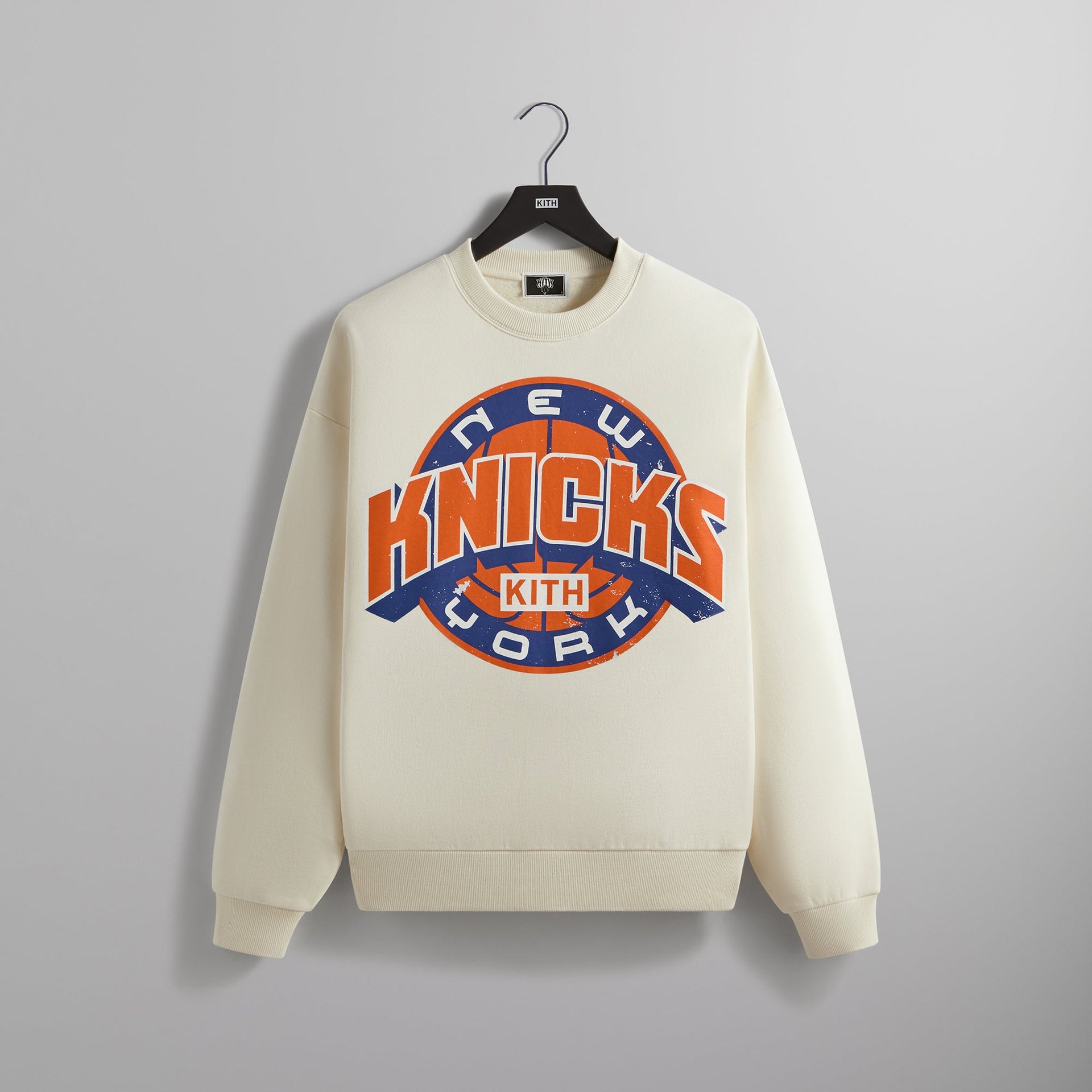 Kith for the New York Knicks Showtime Vintage Nelson Crewneck - Sandrift