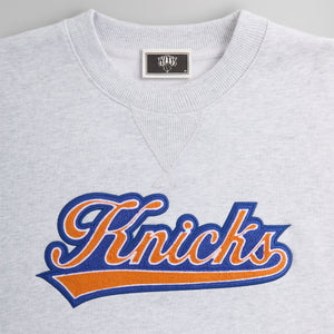 Kith for the New York Knicks Script Vintage Nelson Crewneck - Light Heather Grey PH