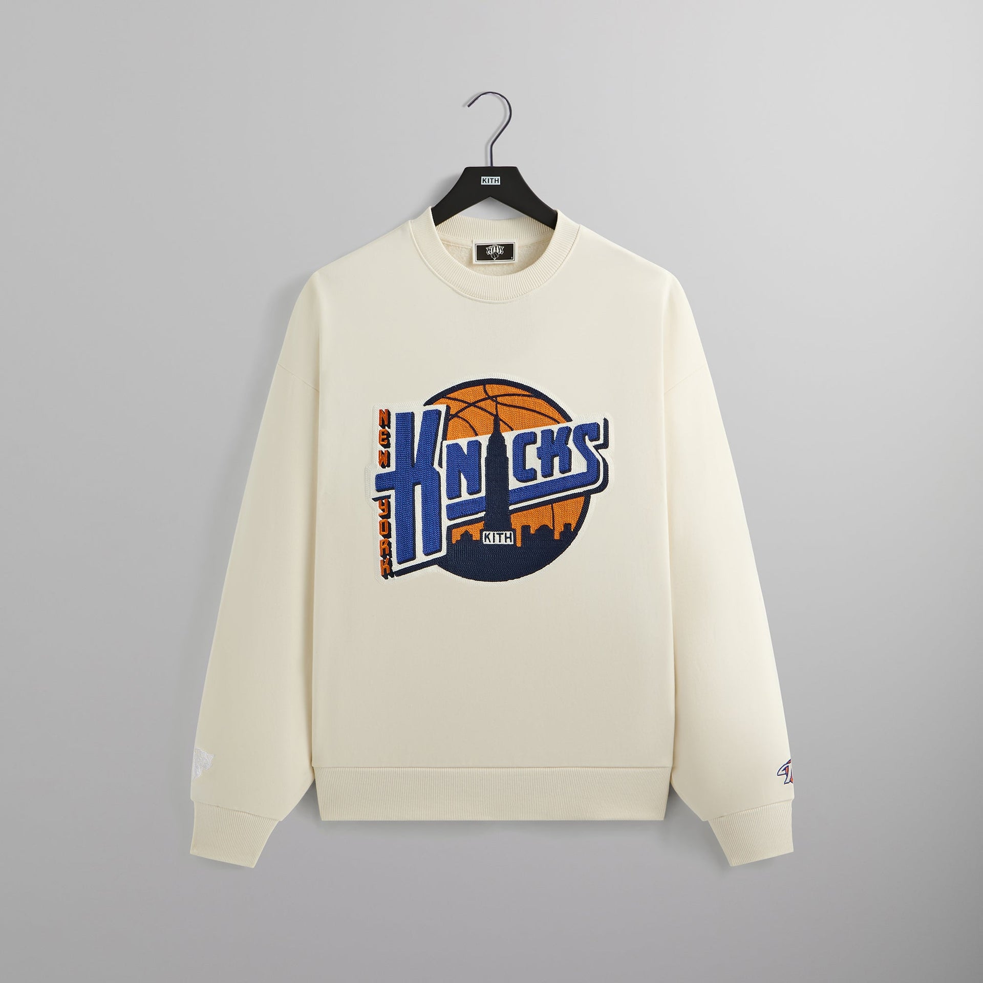 Kith for the New York Knicks City Vintage Nelson Crewneck - Sandrift