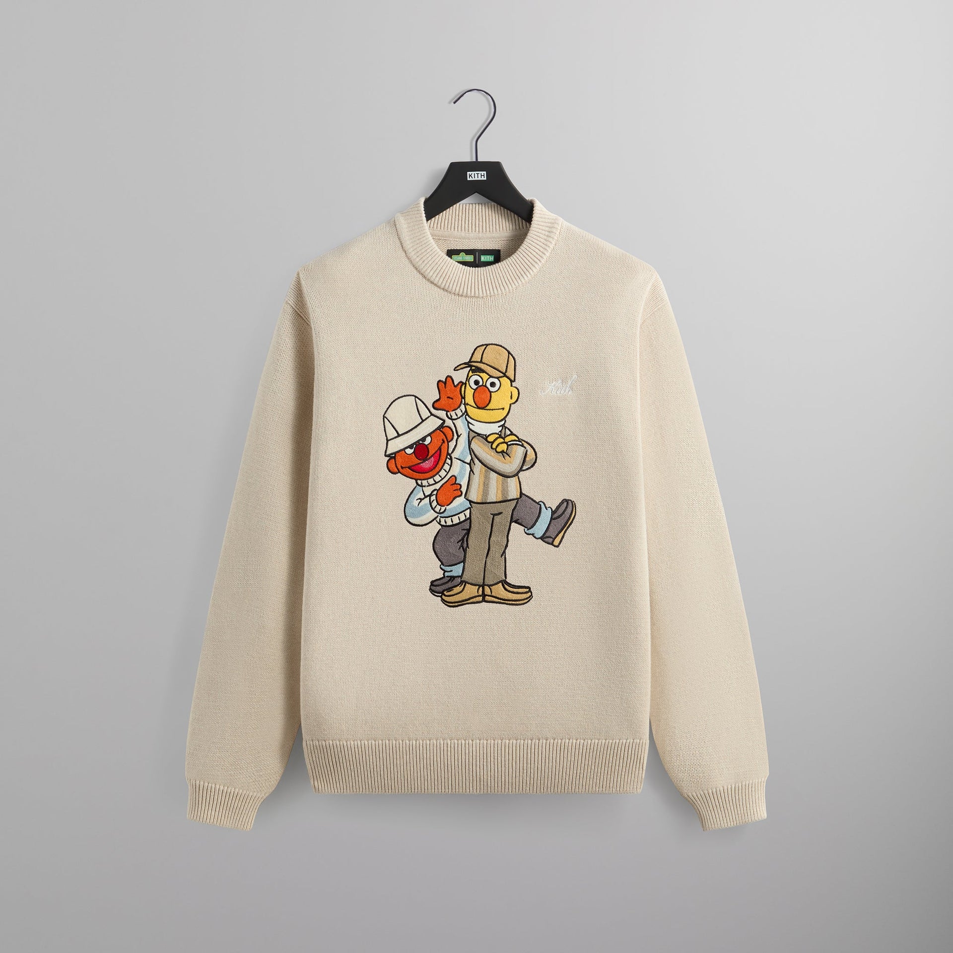 Kith for Sesame Street Bert & Earnie Crewneck Sweater - Sandy Heather