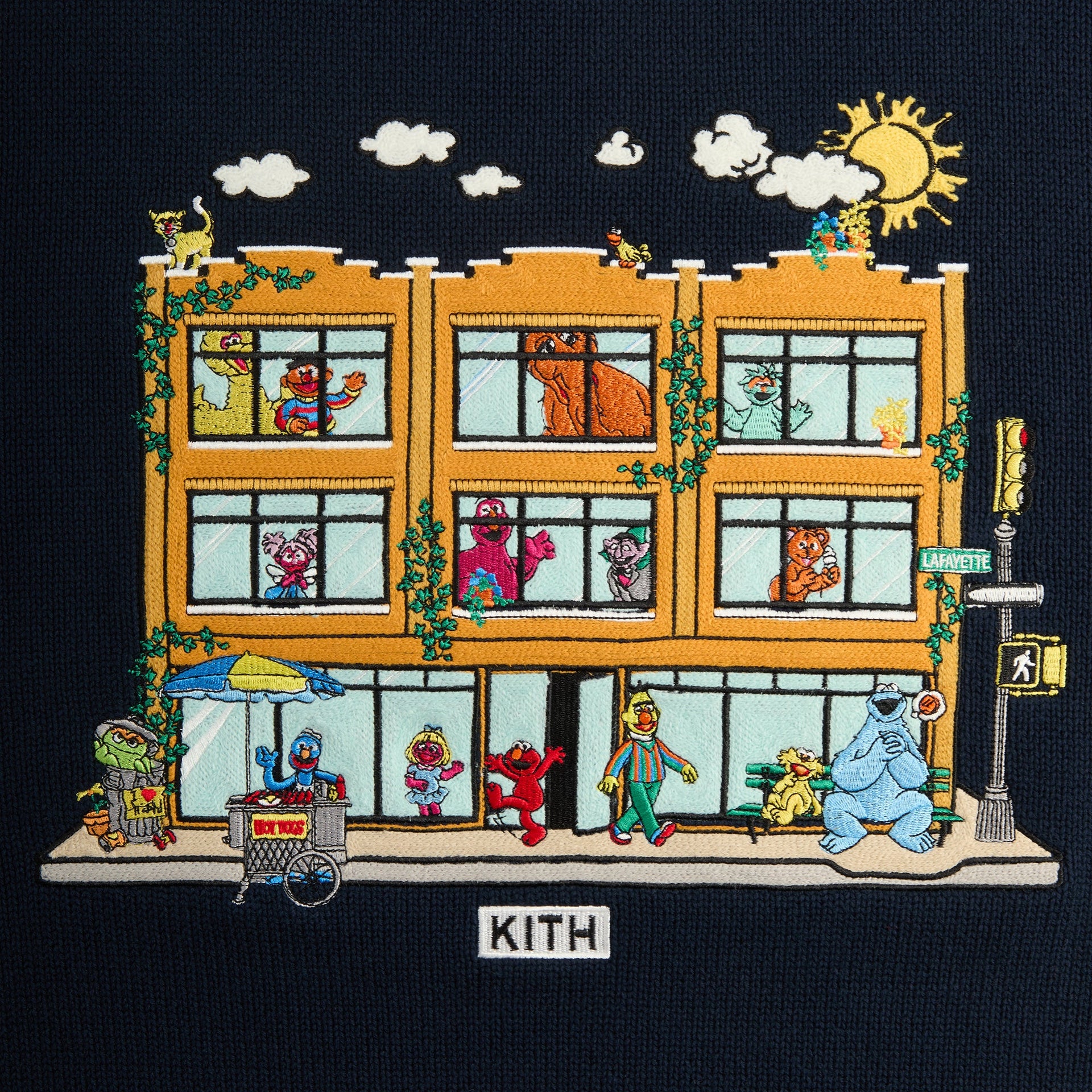 Kith for Sesame Street Lafayette Crewneck Sweater - Nocturnal