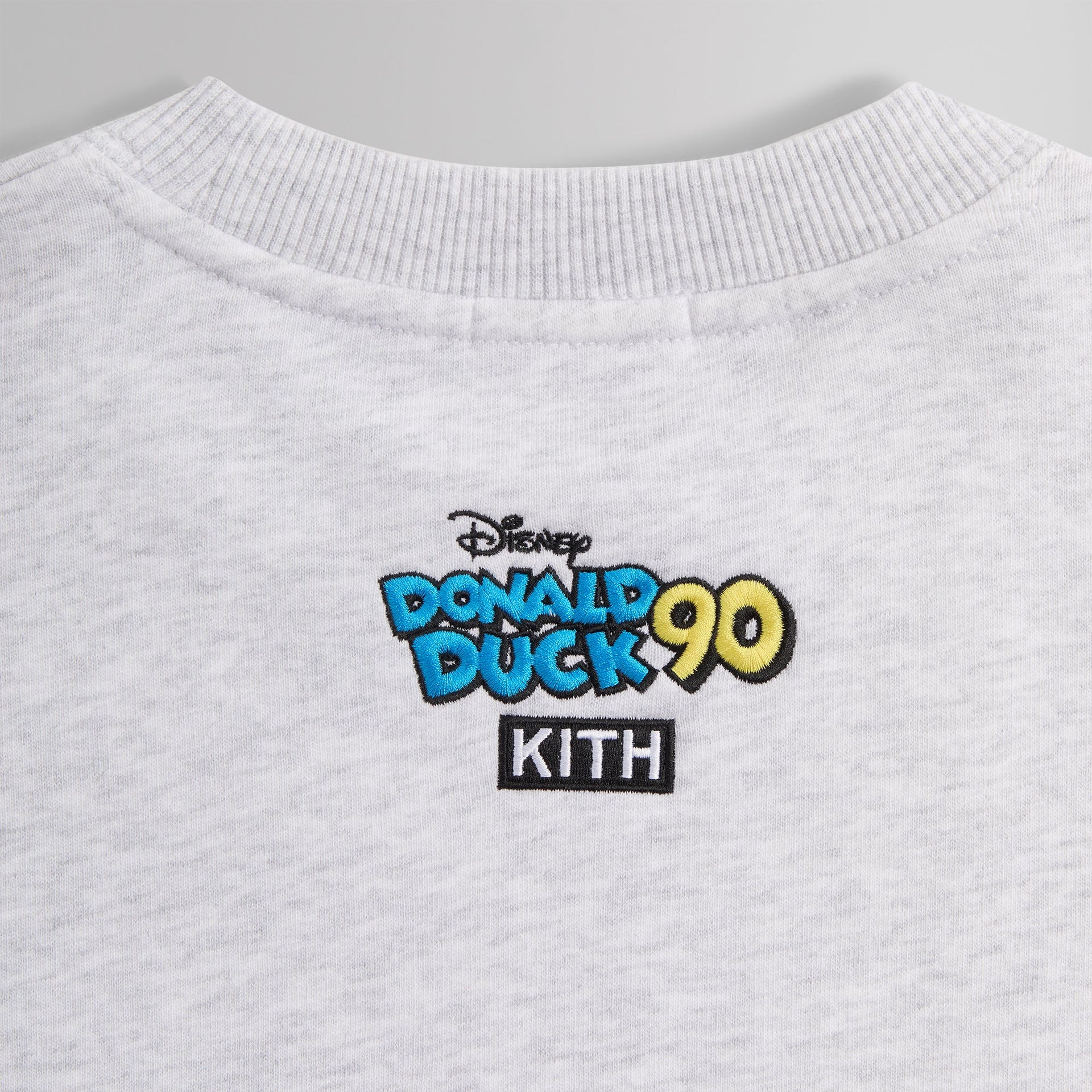 Disney | Kith for Donald Duck Varsity Vintage Nelson Crewneck - Light Heather Grey