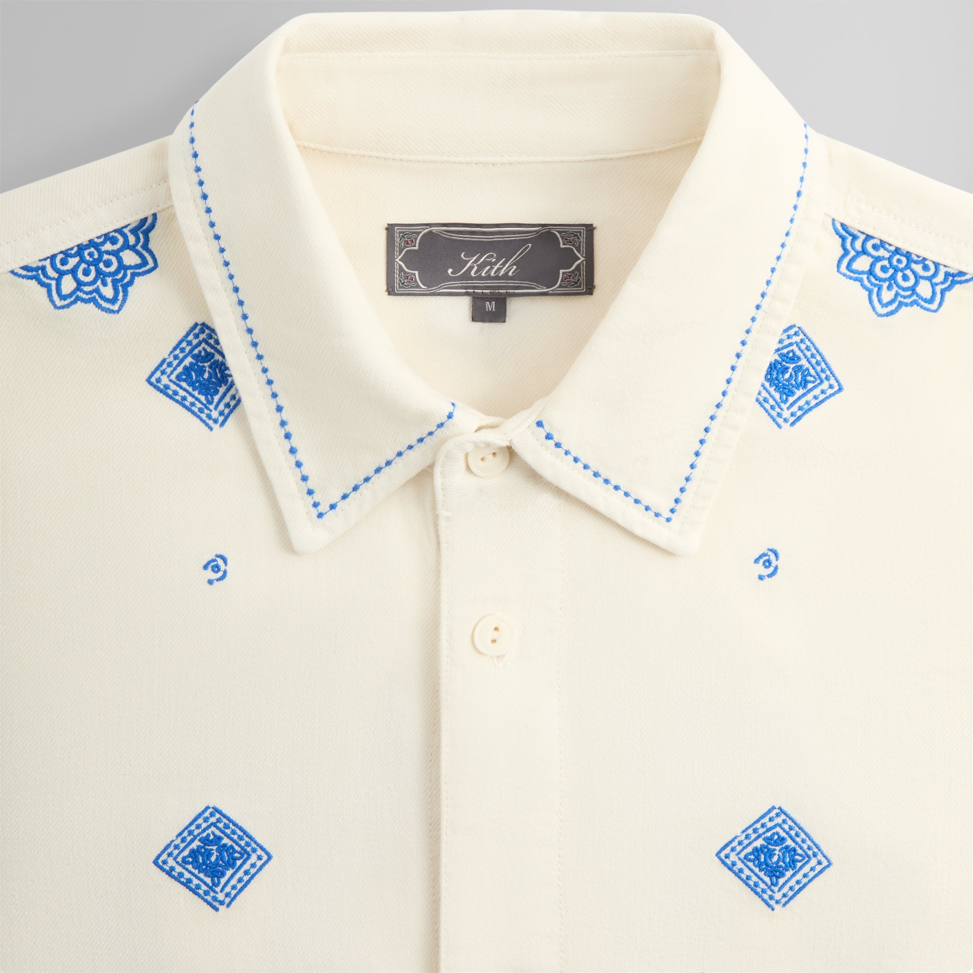 Kith Raw Hem Denim Apollo Shirt - Lake – Kith Canada
