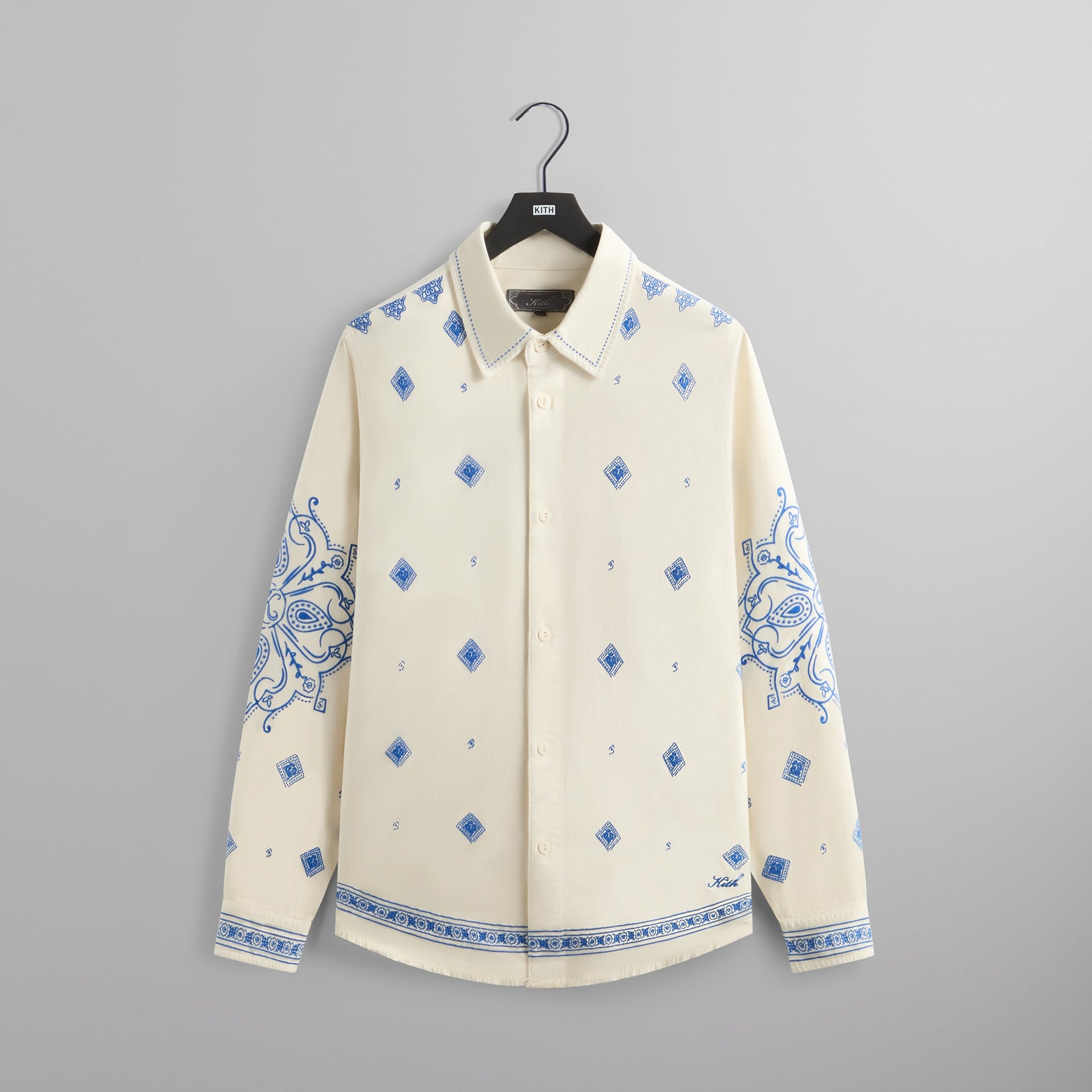 Kith Raw Hem Denim Apollo Shirt - Lake