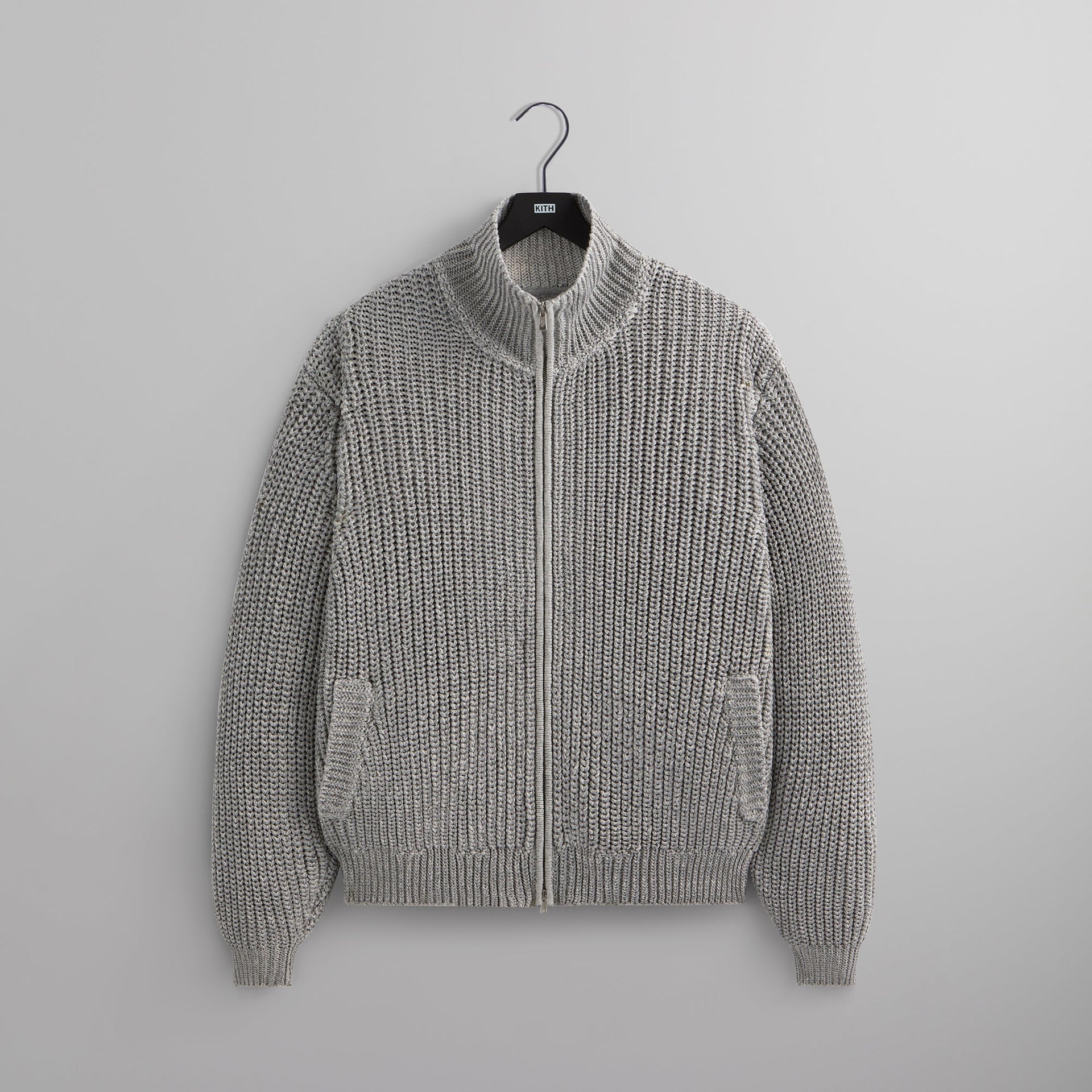 &Kin Reflective Wyona Full Zip Sweater - Silver