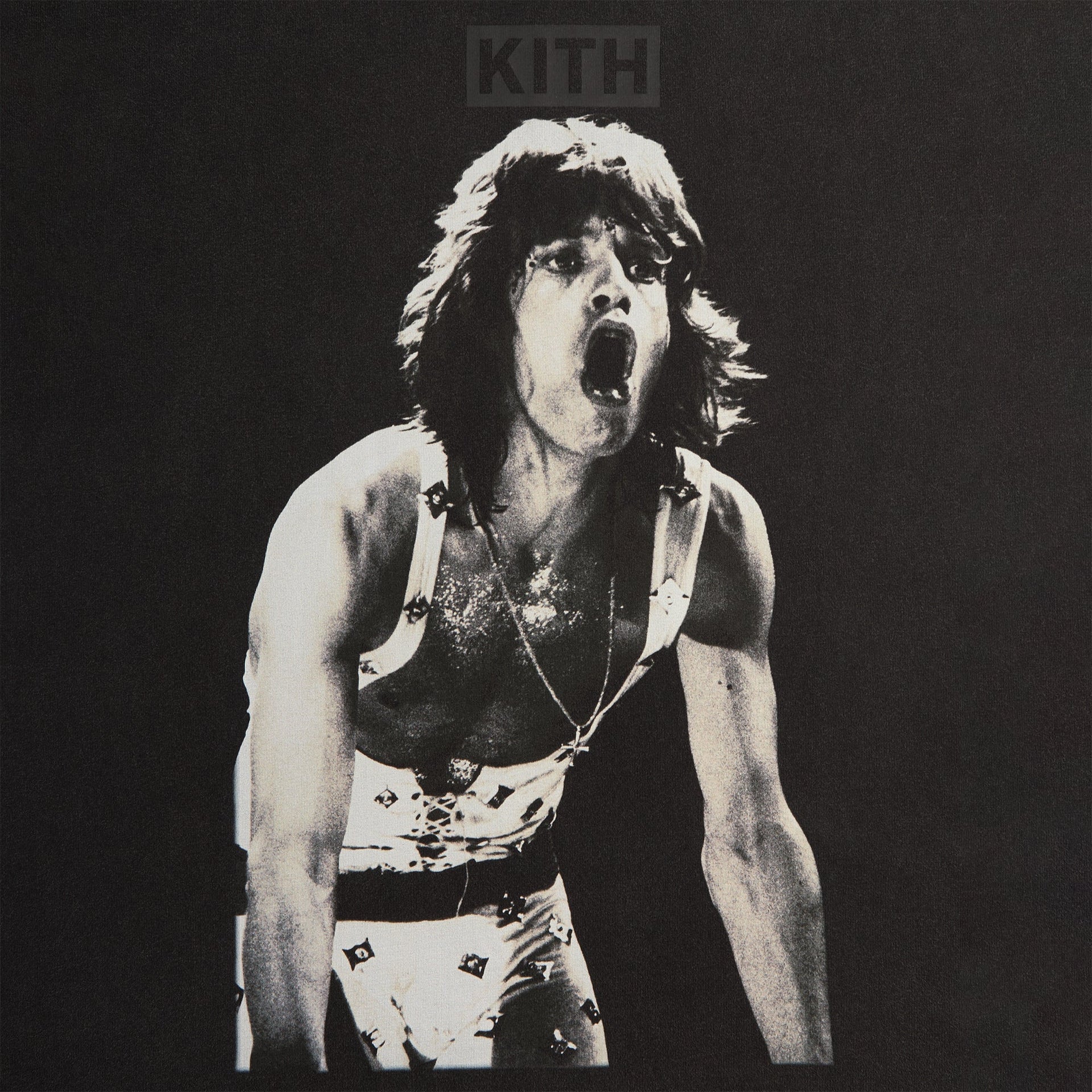 Kith for The Rolling Stones Mick Jagger Concert Photo Vintage Tee - Black