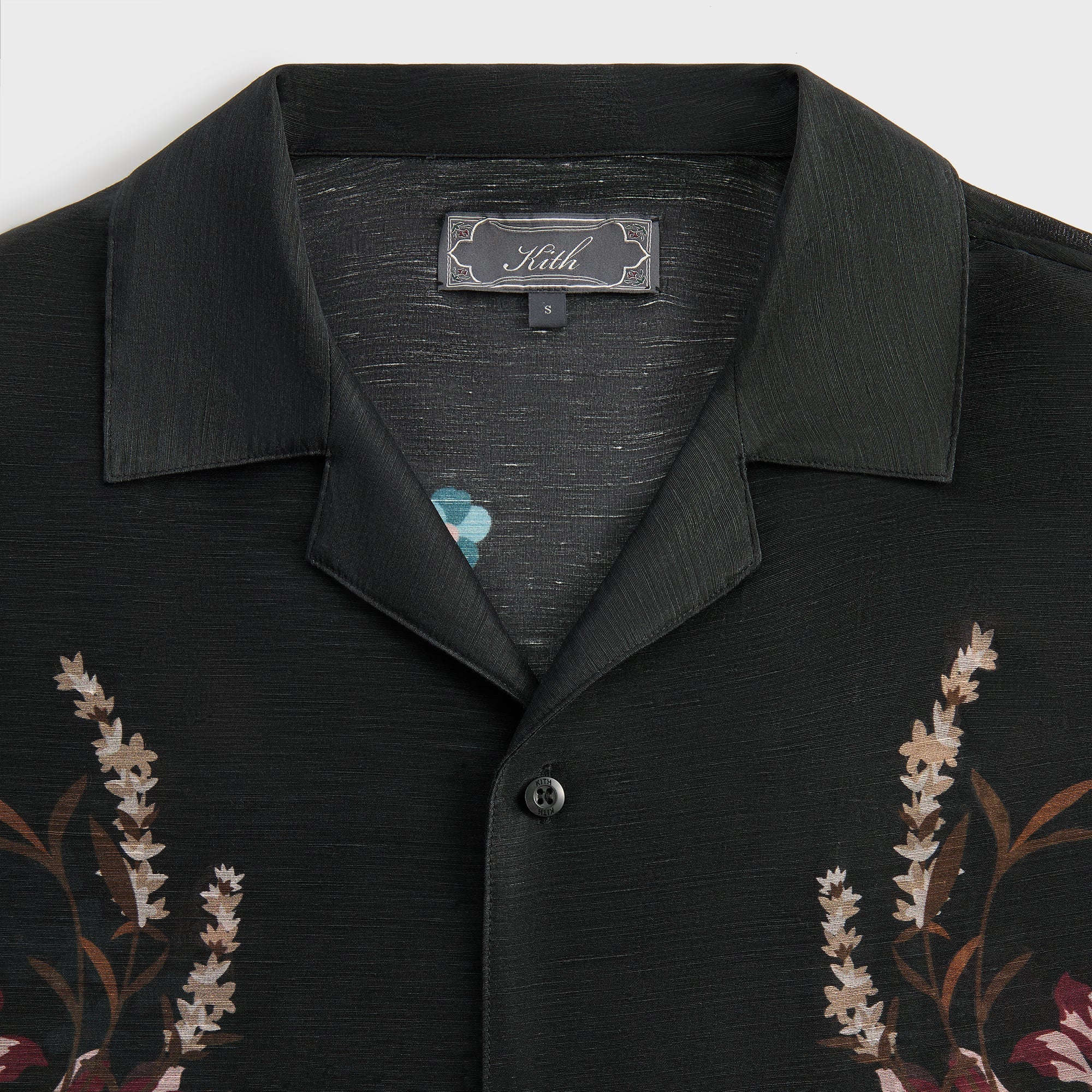h*Z様 KITH Ls Thompson Camp Collar Shirt Kith Silk Cotton Thompson Camp Collar Shirt - Black – Kith