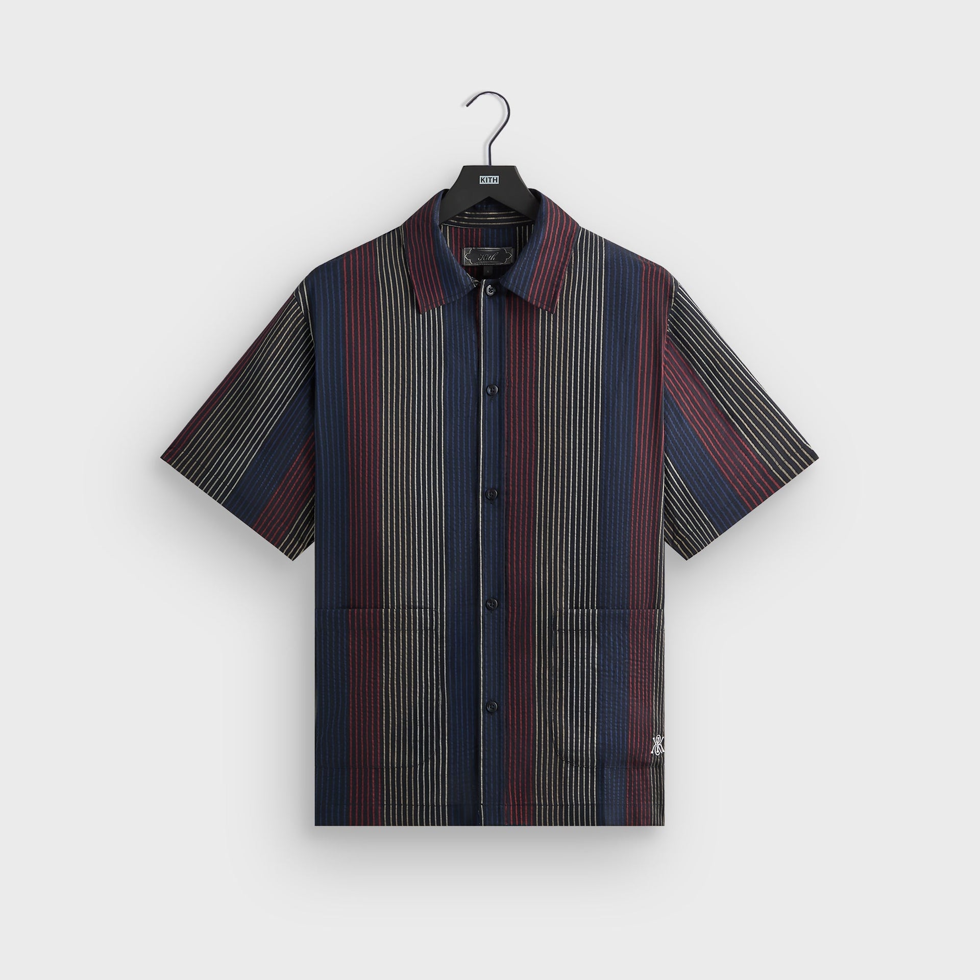 Kith Seersucker Boxy Collared Overshirt - Nocturnal