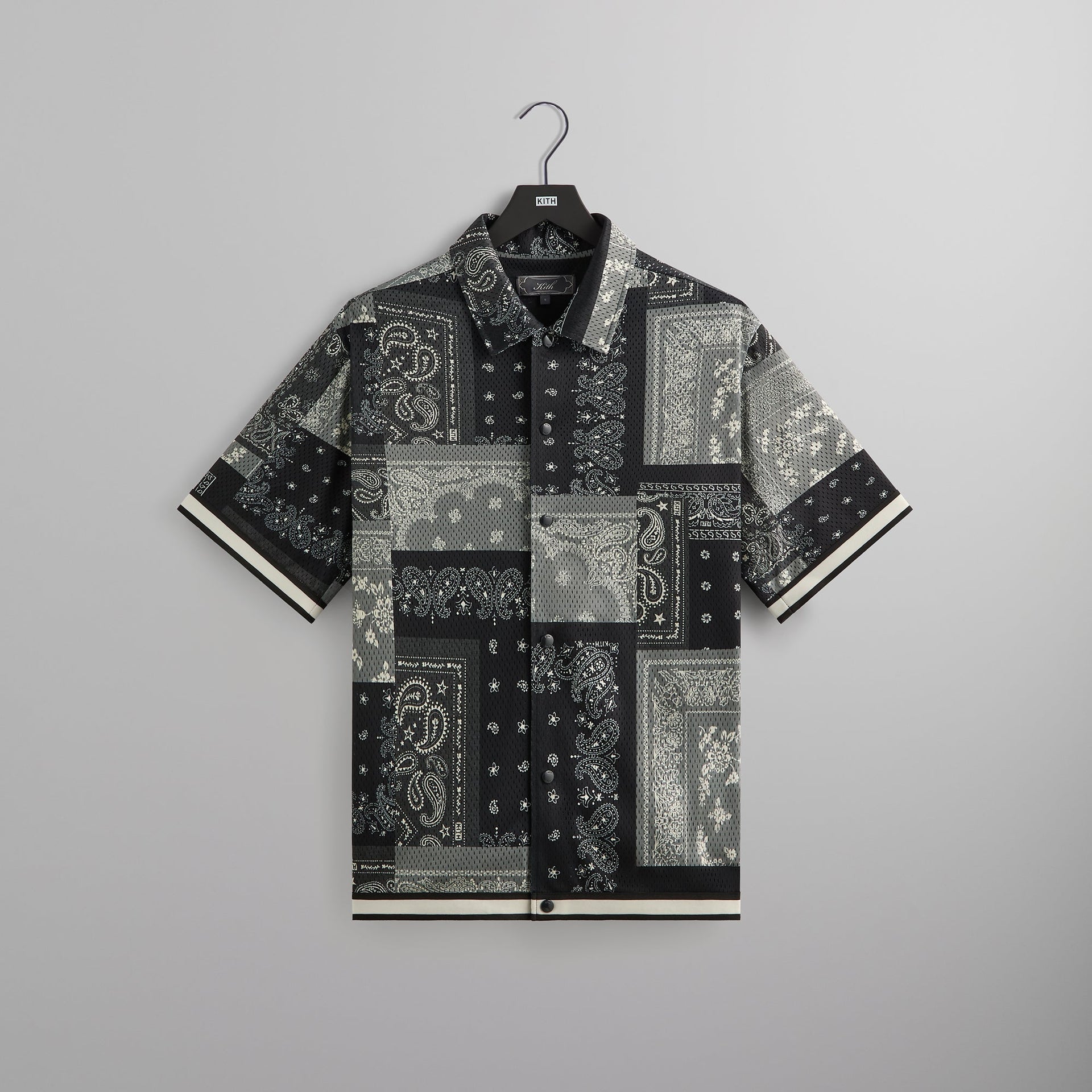 Kith Printed Mesh Woodpoint Shirt - Black