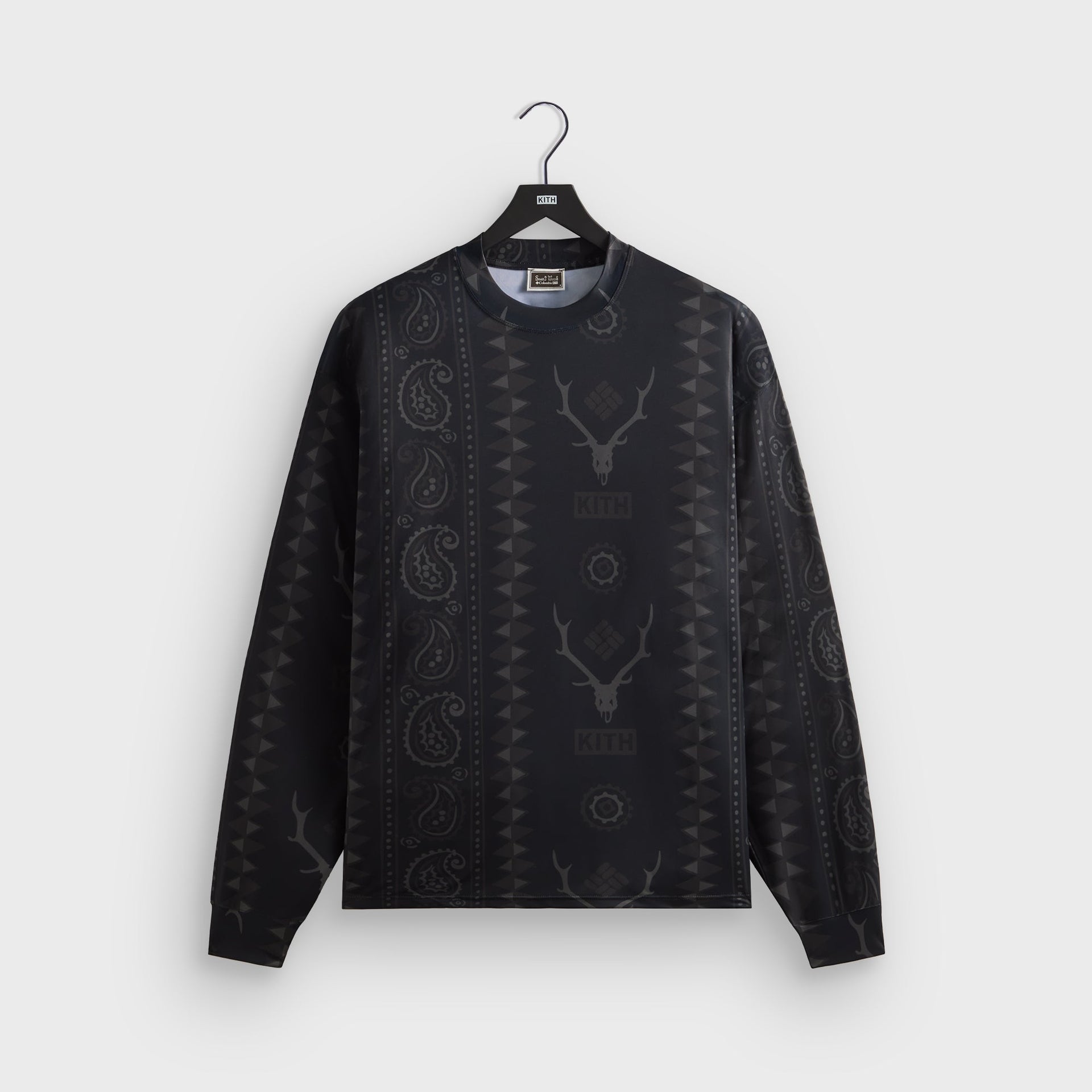 Kith & South2 West8 for Columbia Paisley Stripe Terminal Tackle™ Long Sleeve - Black PH