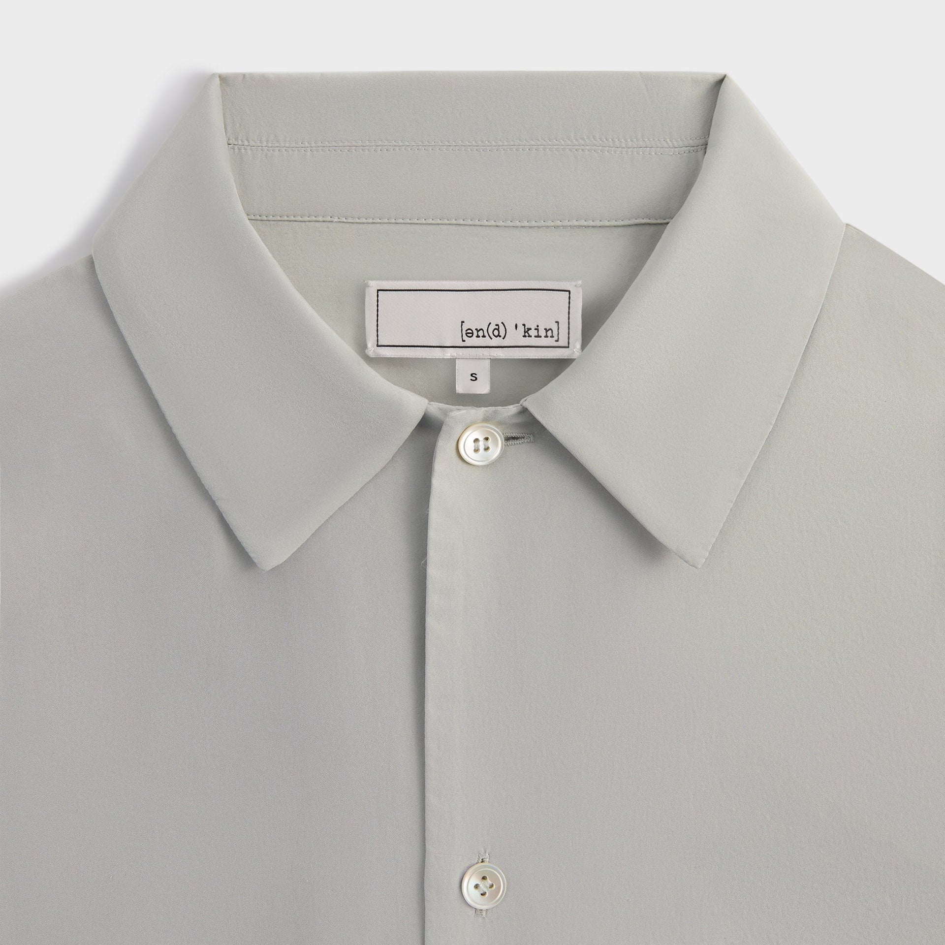 &Kin Silk Habotai Beckham Buttondown - Palais