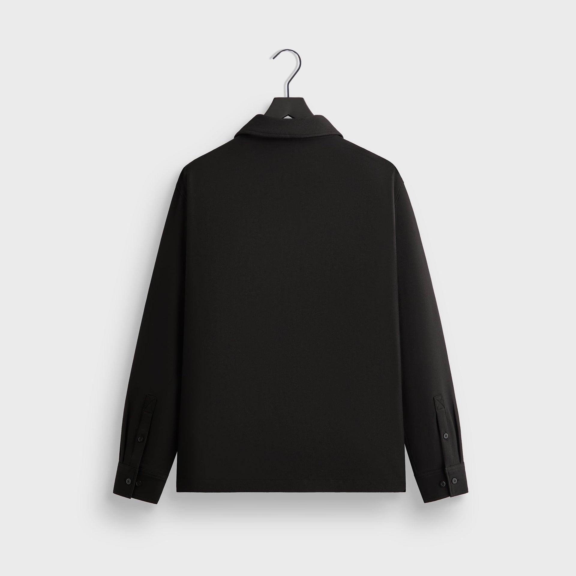 Kith Double Weave Boxy Collared Overshirt in Black