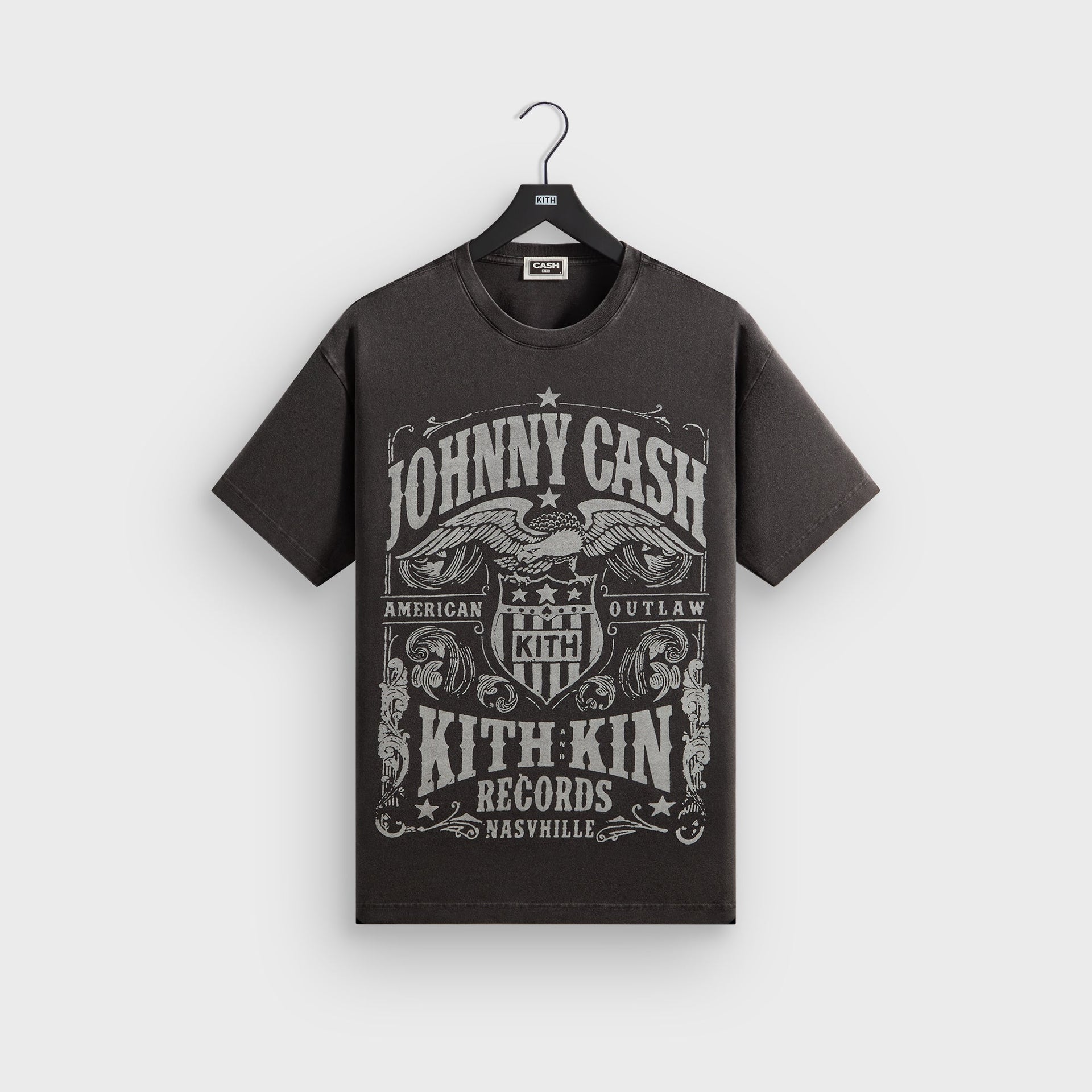Kith Records for Johnny Cash Outlaw Records Vintage Tee - Black