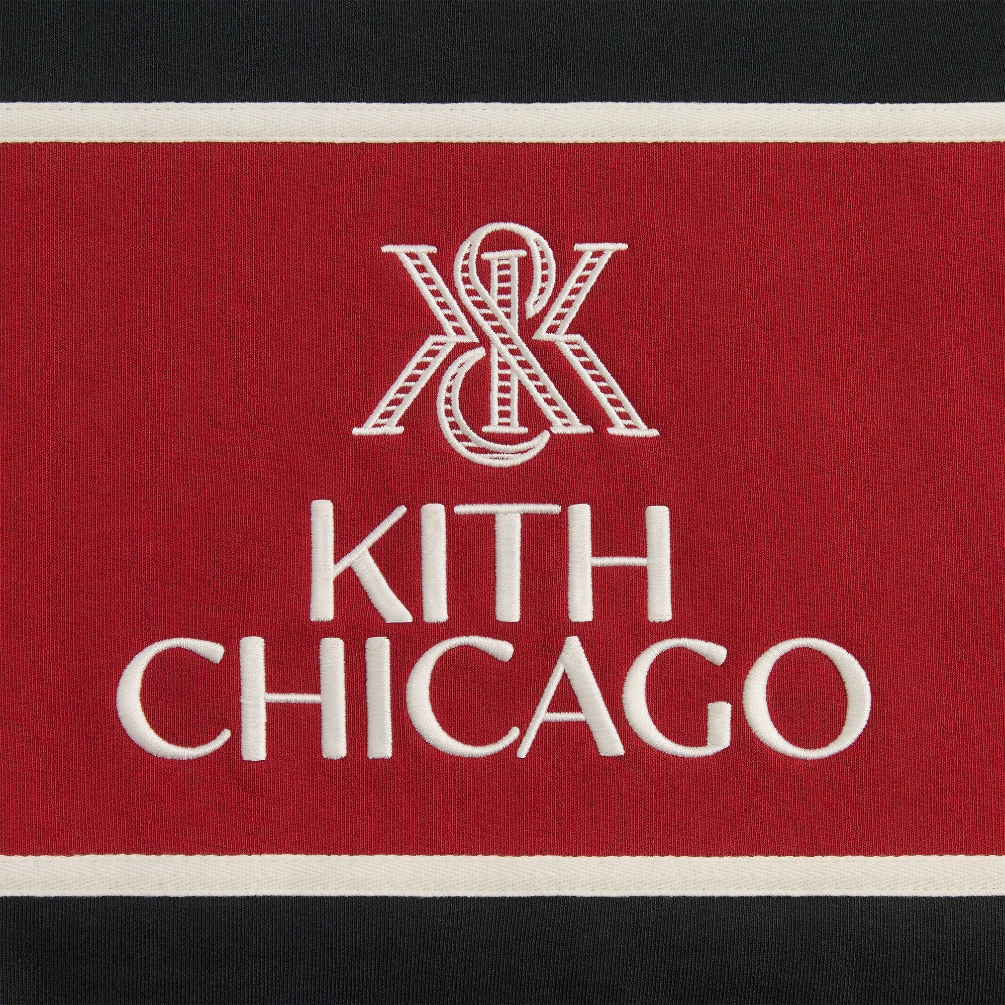 Kith Chicago Panelled Nelson Crewneck - Black – Kith Canada